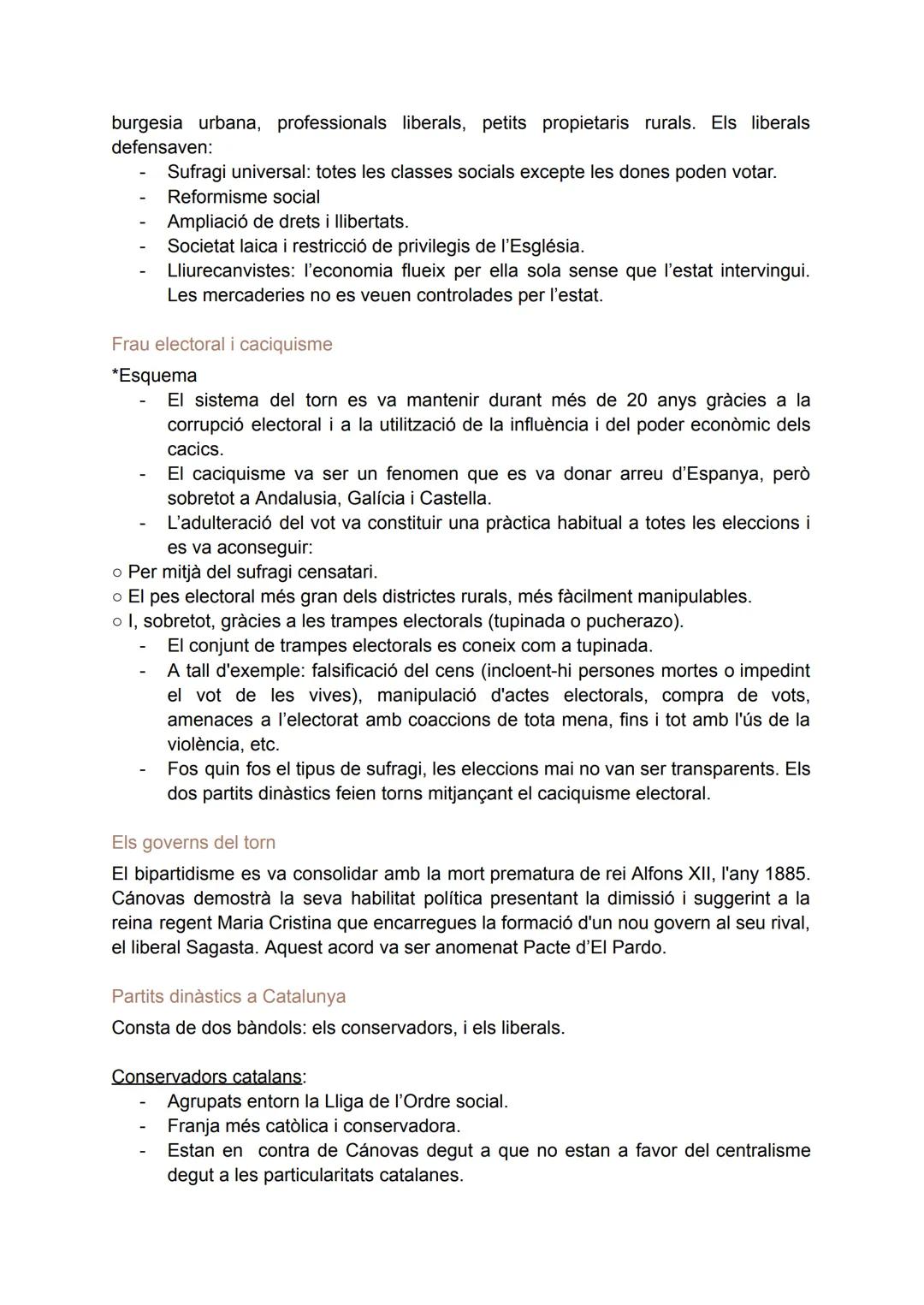 # LA RESTAURACIÓ BORBÒNICA
(1875-1898/1902)
• Antecedents del nou sistema:
- La fi de la Primera República (1873-1874)
- Manifest de Sandh
