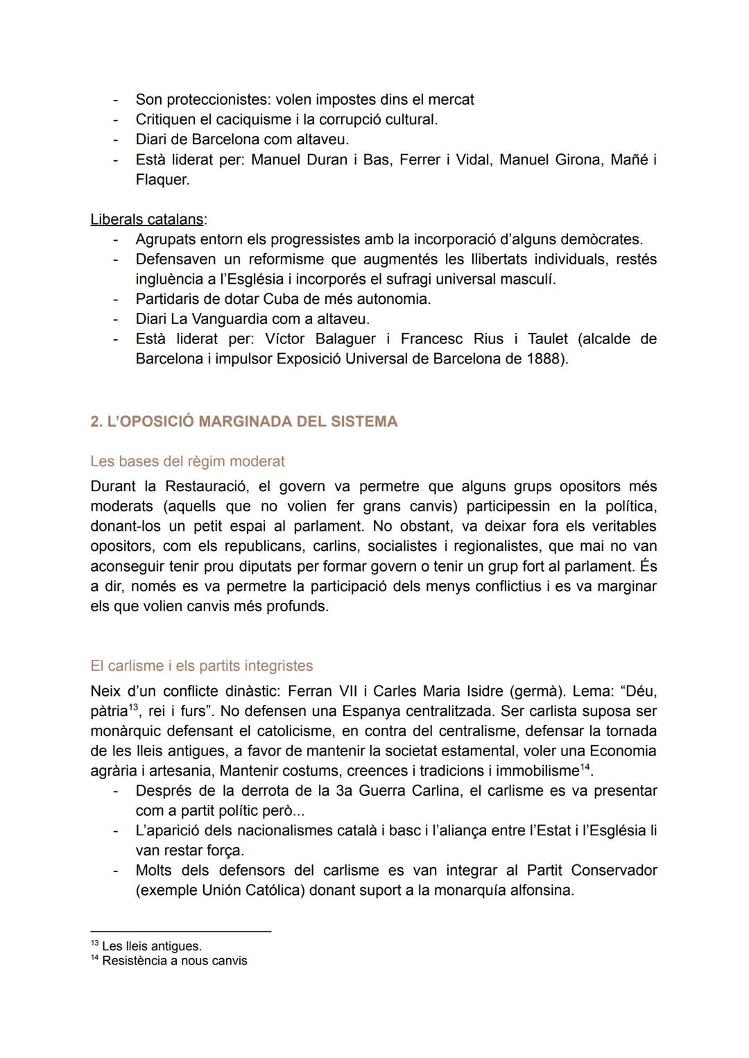 # LA RESTAURACIÓ BORBÒNICA
(1875-1898/1902)
• Antecedents del nou sistema:
- La fi de la Primera República (1873-1874)
- Manifest de Sandh