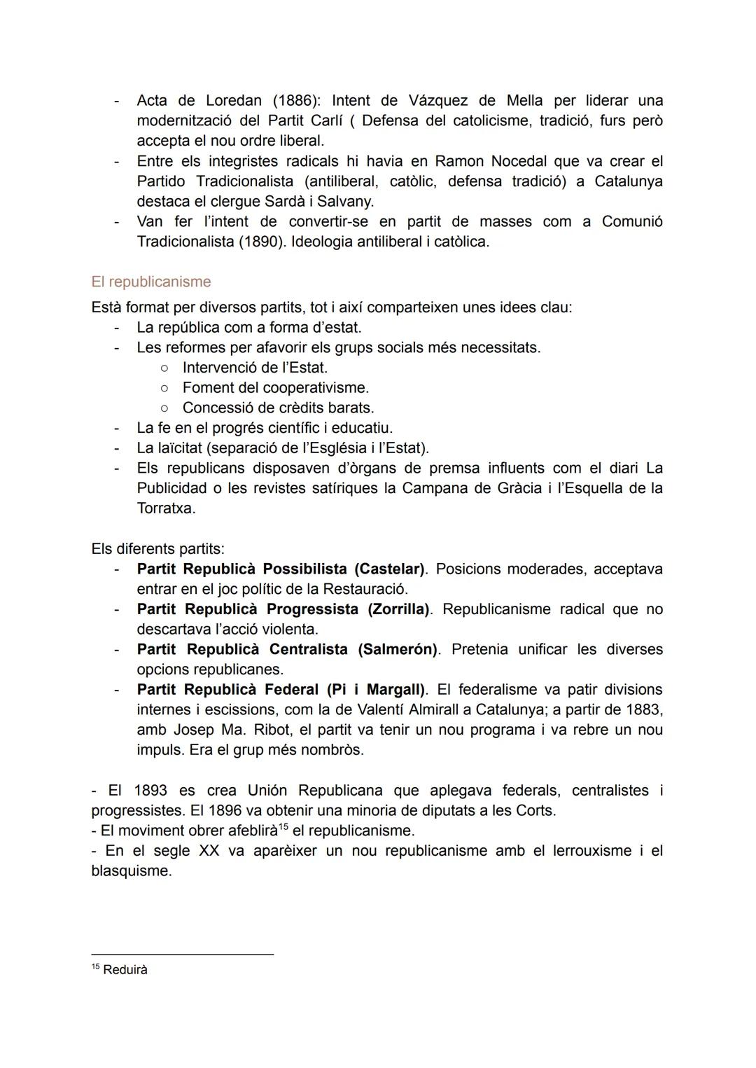 # LA RESTAURACIÓ BORBÒNICA
(1875-1898/1902)
• Antecedents del nou sistema:
- La fi de la Primera República (1873-1874)
- Manifest de Sandh