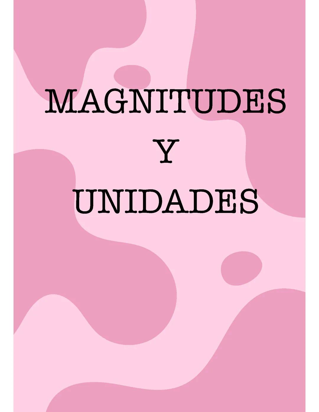 Magnitudes y unidades