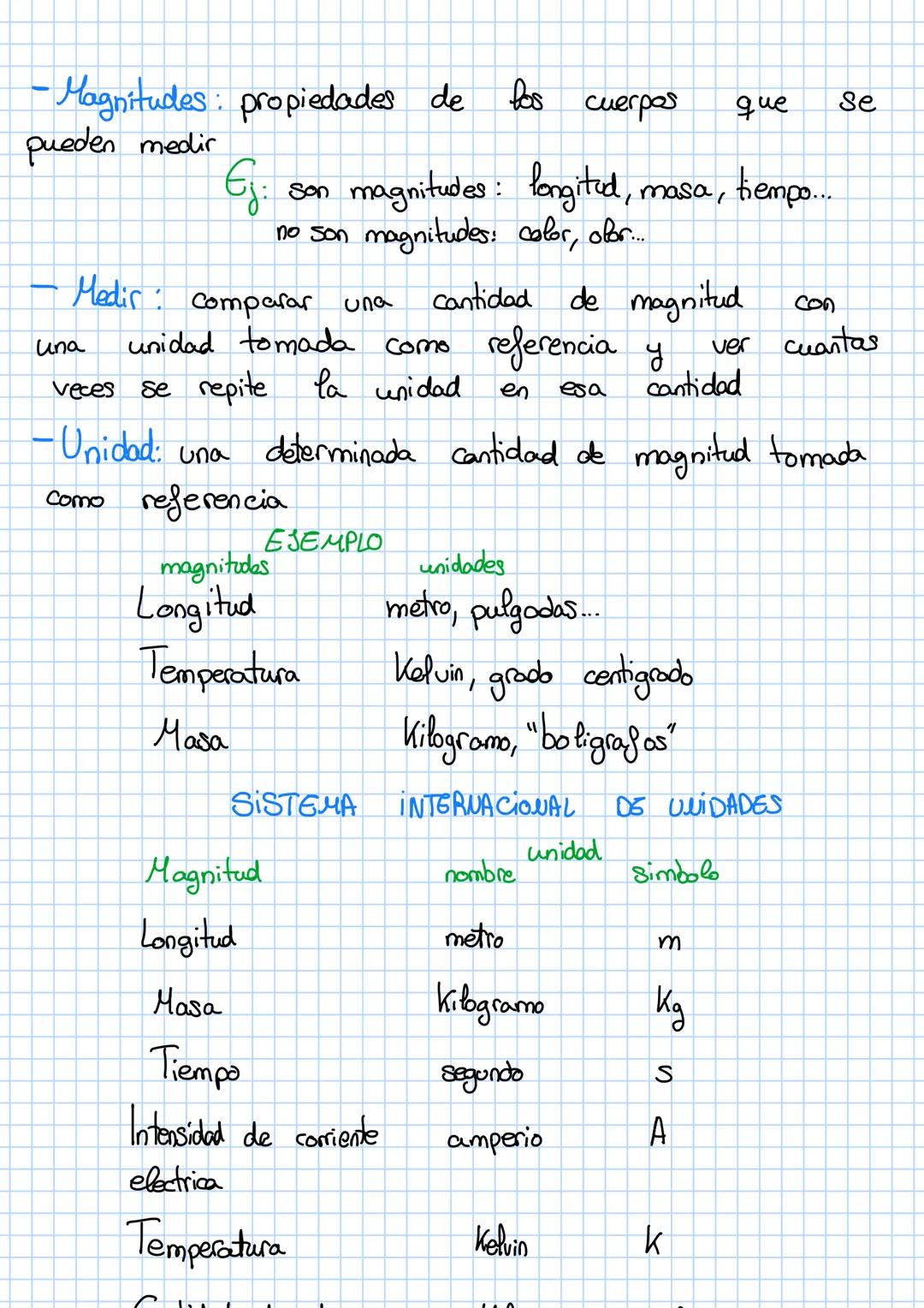 MAGNITUDES
Y
UNIDADES - Magnitudes: propiedades de los
pueden medir
cuerpos
que
Se
Medir:
Gj Son magnitudes: longitud, masa, tiempo...
no so