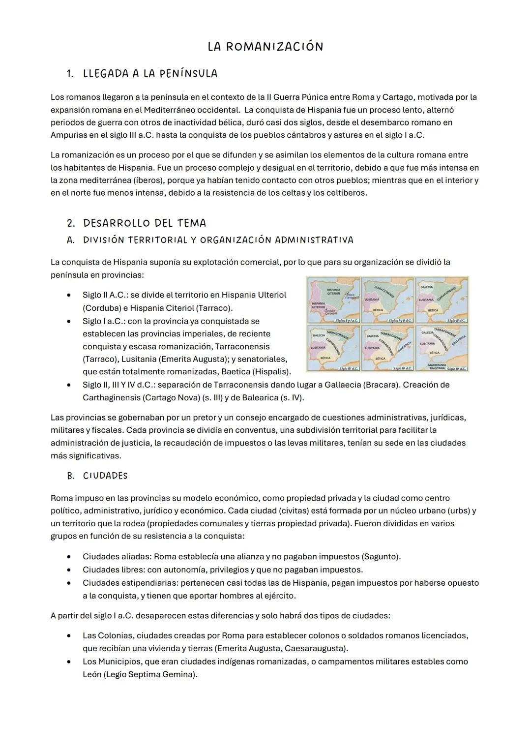 # LA ROMANIZACIÓN
1. LLEGADA A LA PENÍNSULA
Los romanos llegaron a la península en el contexto de la II Guerra Púnica entre Roma y Cartago