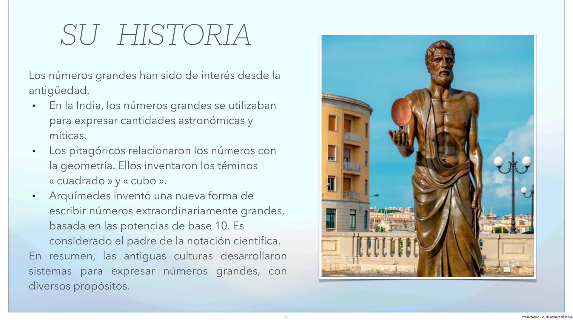 Unidad 2: Potencias y Raíces
Matemáticas 3°ESO
Presentación - 23 de octubre de 2024 Índice
1. Su Historia
2. Potenciación
3. Propiedades de