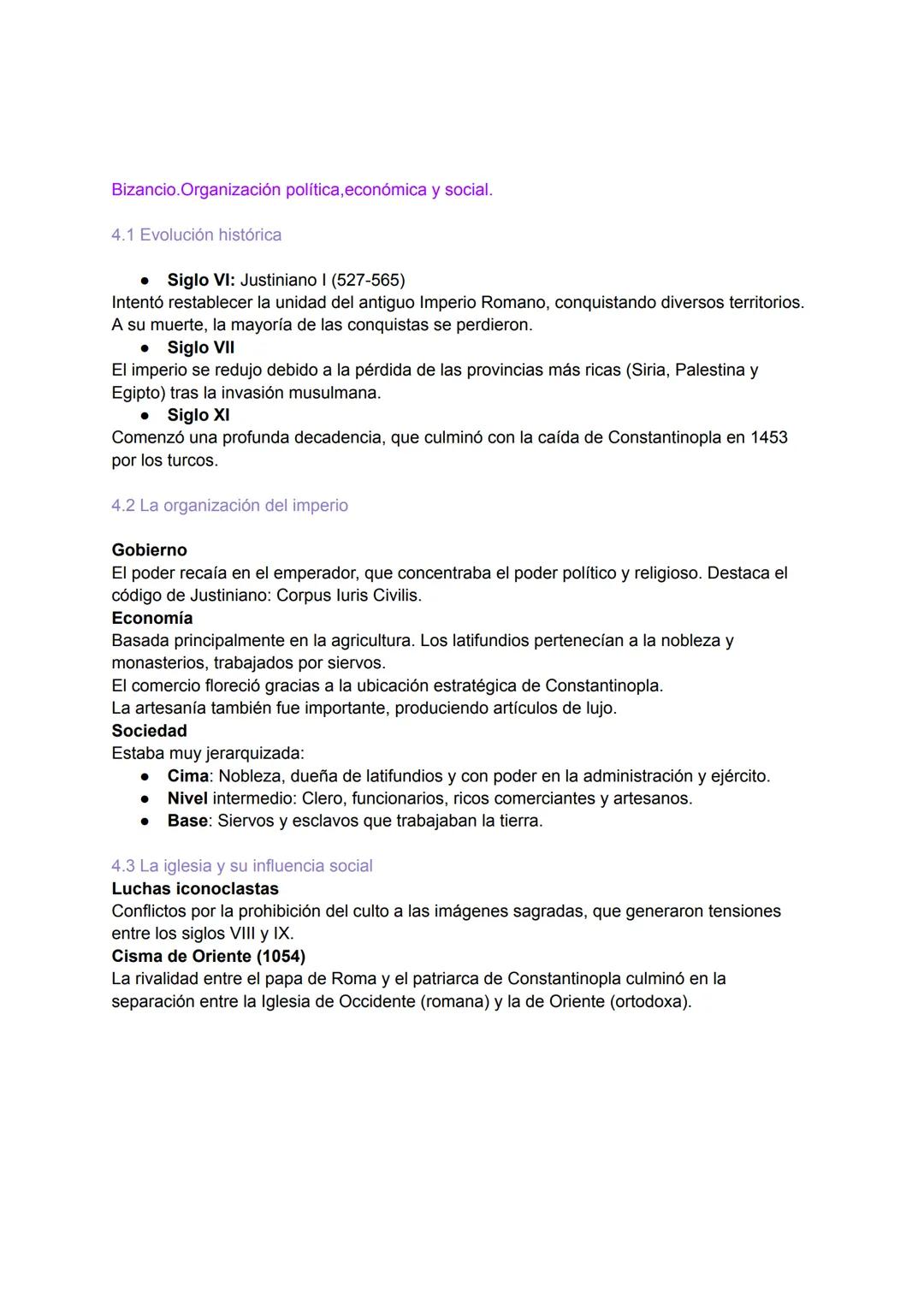1. La Edad Media. La ruptura de la unidad mediterránea
División del Imperio Romano:
Tras la muerte de Teodosio (395), el imperio romano se d