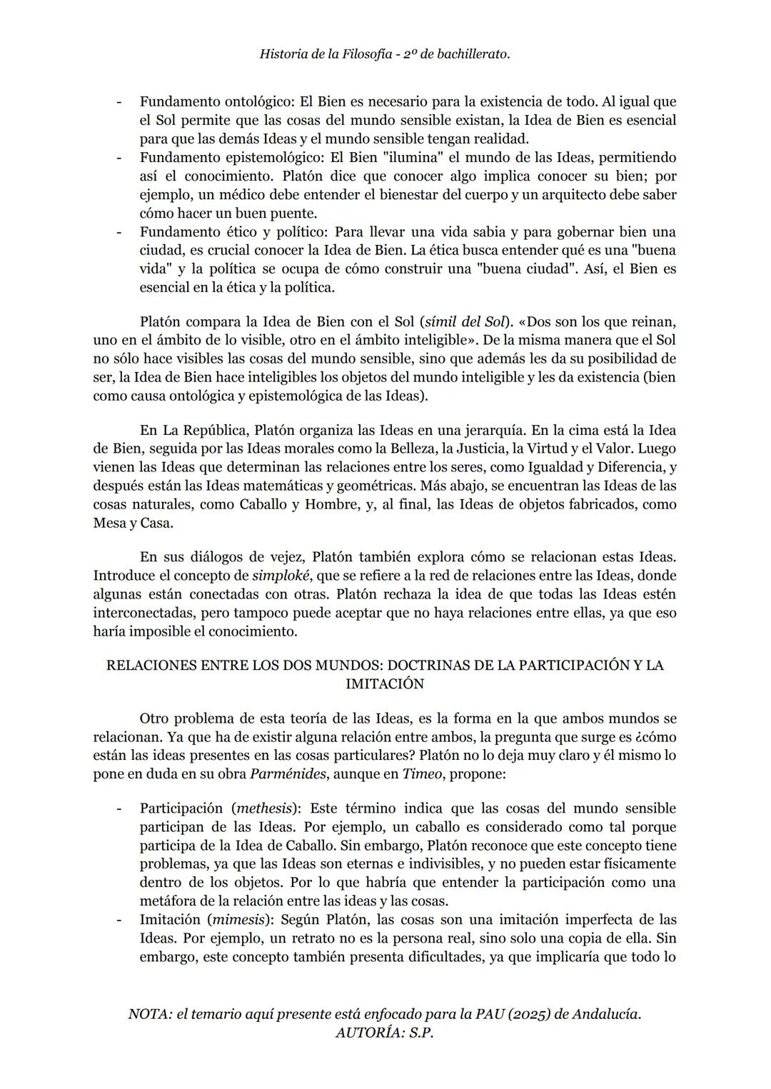 Historia de la Filosofia - 2º de bachillerato.
S.A. 2 - LA FILOSOFÍA DE PLATÓN
1. CONTEXTO SOCIOPOLÍTICO Y CULTURAL
Tras el fin de las Gu
