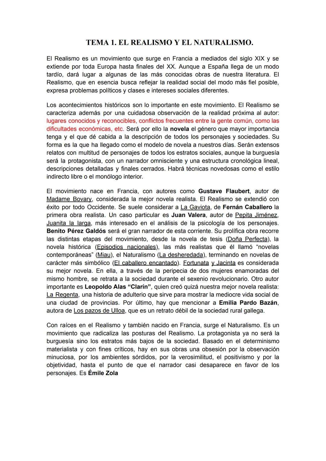 TEMA 1. EL REALISMO Y EL NATURALISMO.
El Realismo es un movimiento que surge en Francia a mediados del siglo XIX y se
extiende por toda Euro