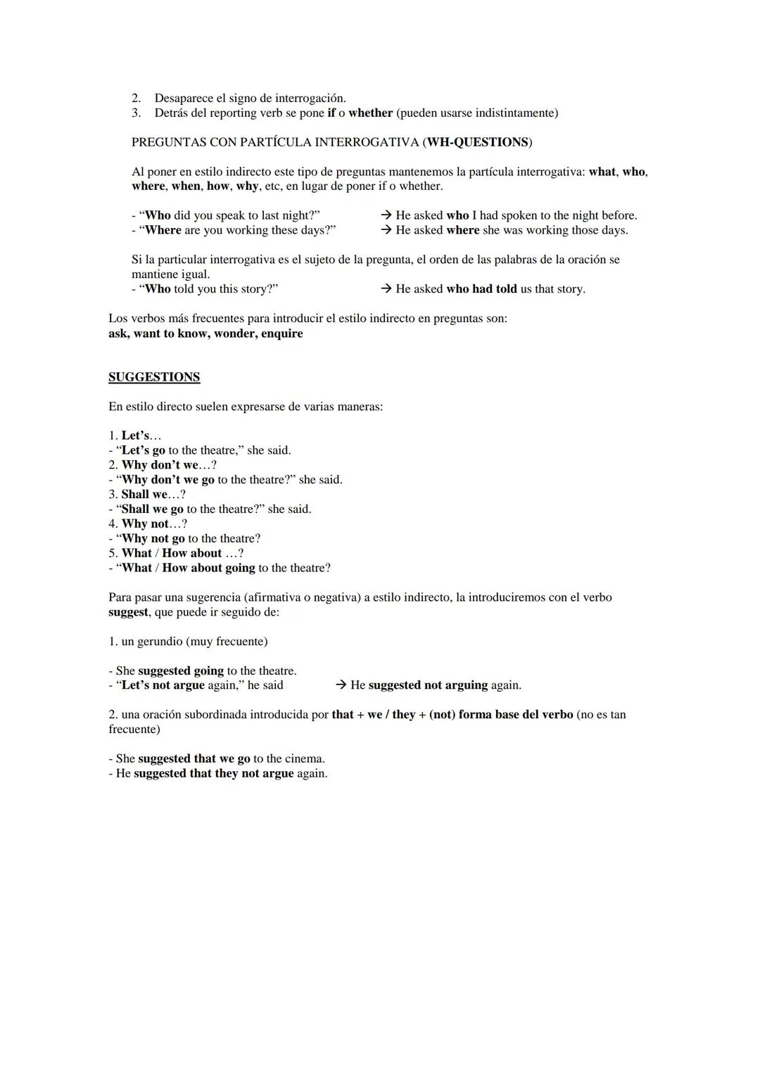 # REPORTED SPEECH
A) Podemos contar lo que alguien dijo de dos maneras:
1. Repitiendo sus palabras exactas, es decir, empleando el estilo