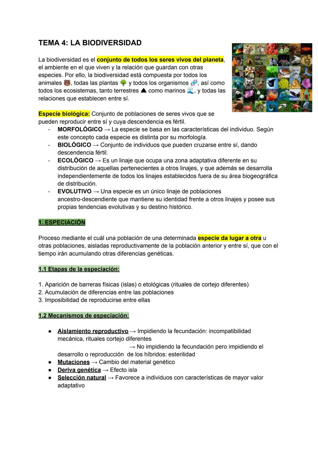 TEMA 4: LA BIODIVERSIDAD