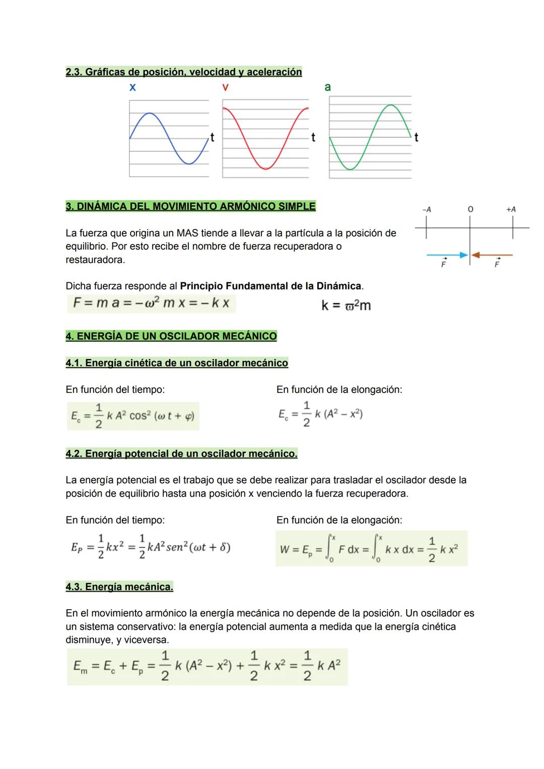 # TEMA 1: MOVIMIENTO ARMÓNICO SIMPLE
1. MOVIMIENTOS VIBRATORIOS U OSCILATORIOS. MAS
Un movimiento vibratorio u oscilatorio es un tipo de m