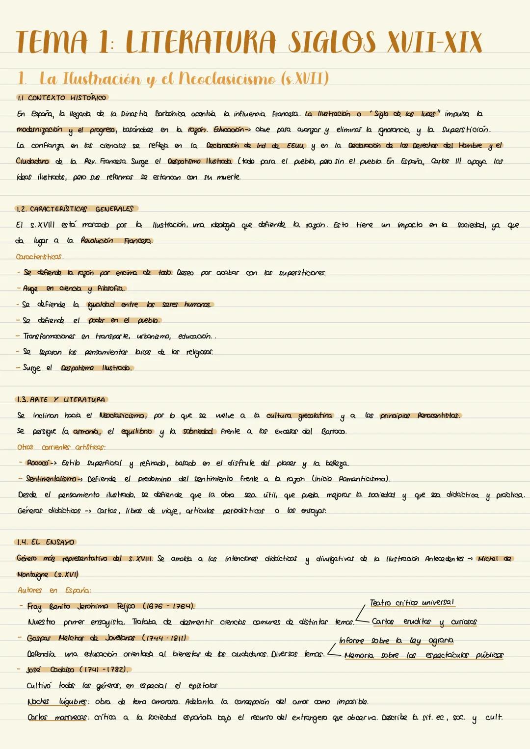 TEMA 1: LITERATURA SIGLOS XVII-XIX
1
La Ilustración
1.1 CONTEXTO HISTÓRICO
y
el neoclasicismo (s.XVII)
En España, la llegada de la Dinastia