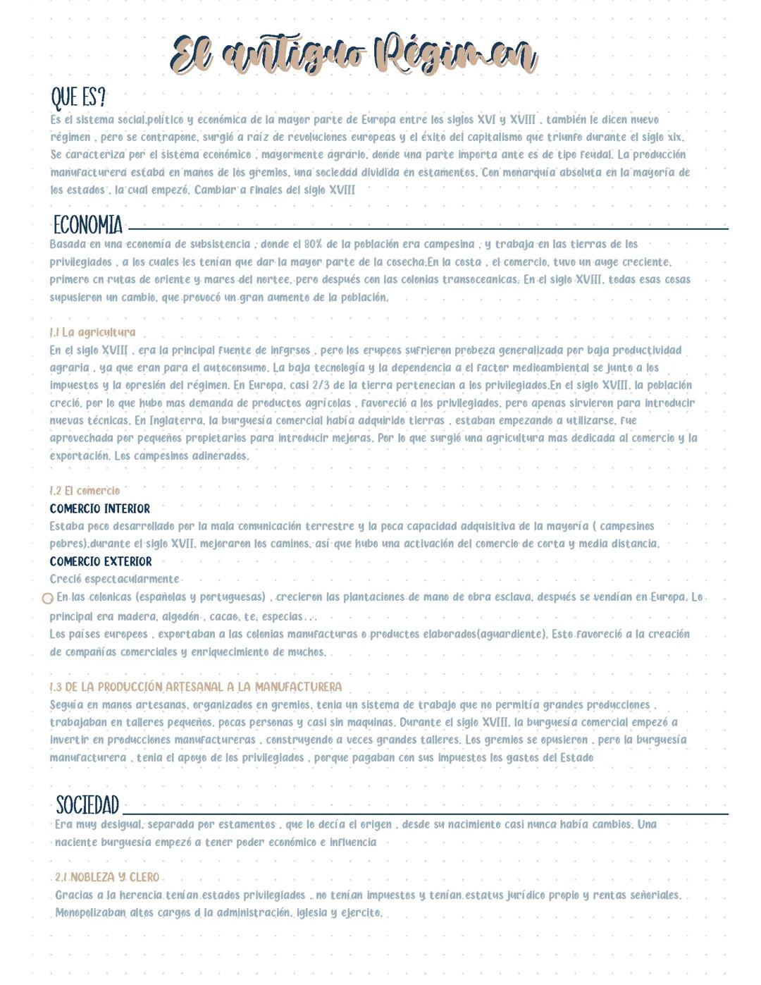 El antiguo régimen