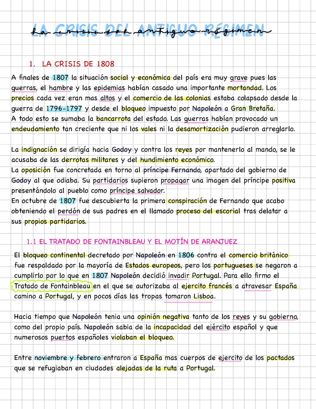 LA CRISIS DEL ANTIGUO RÉGIMEN