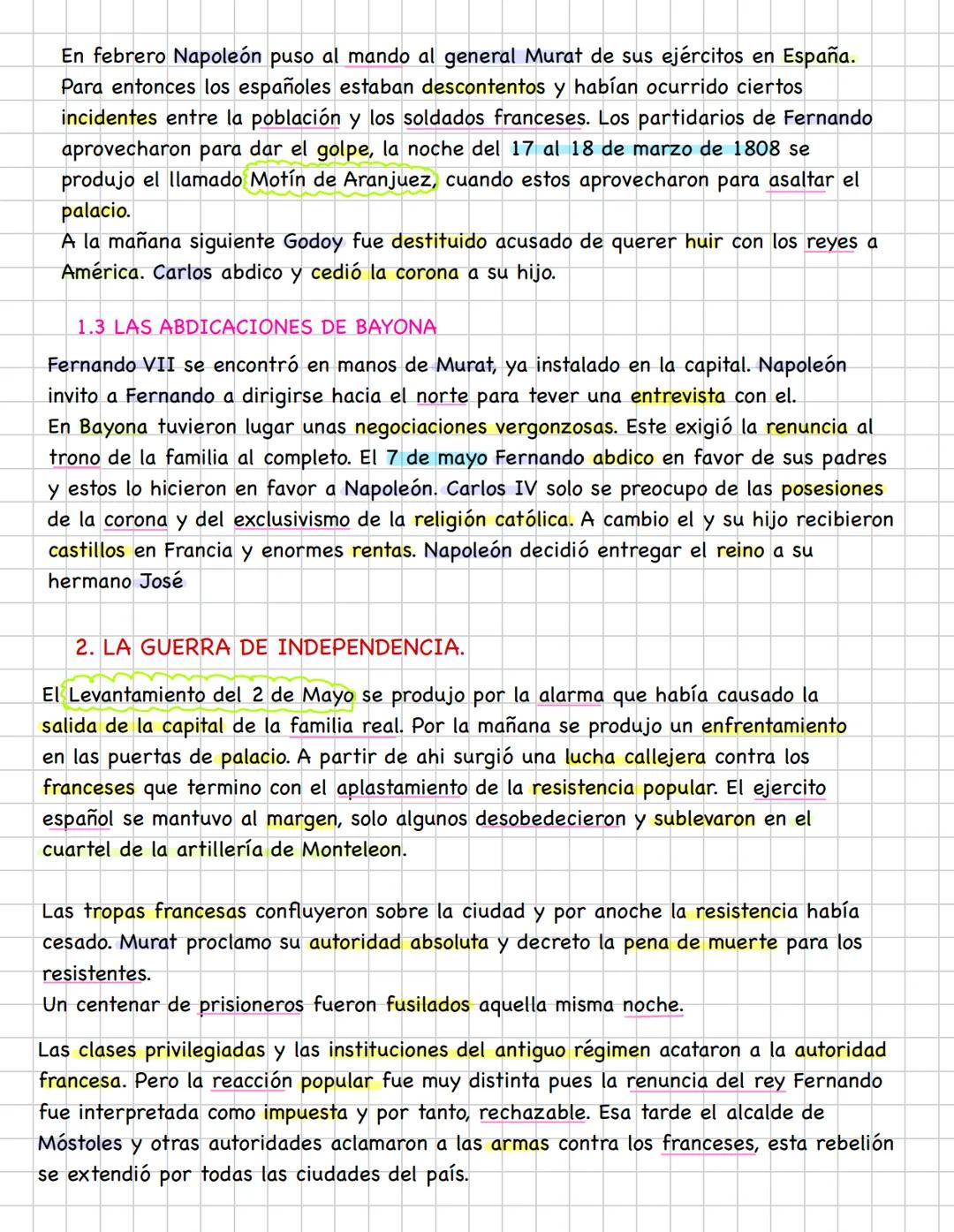 haanisha och antiquo régimen
1. LA CRISIS DE 1808
A finales de 1807 la situación social y económica del país era muy grave pues las
guerras,