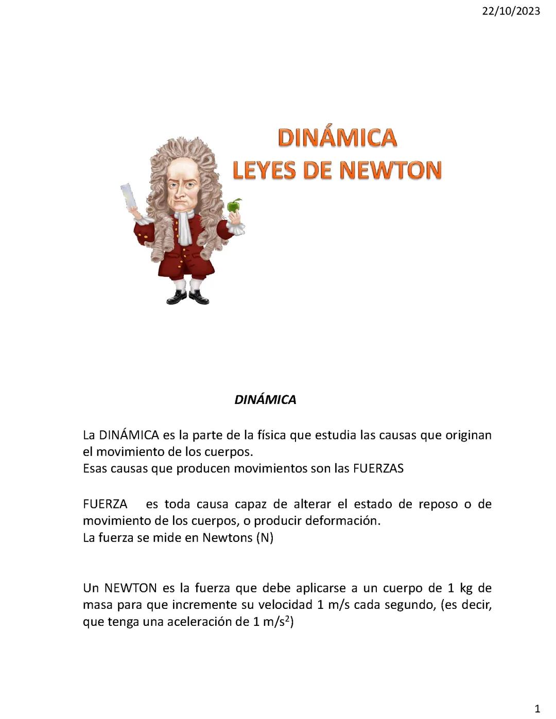 Dinámica y Leyes de Newton