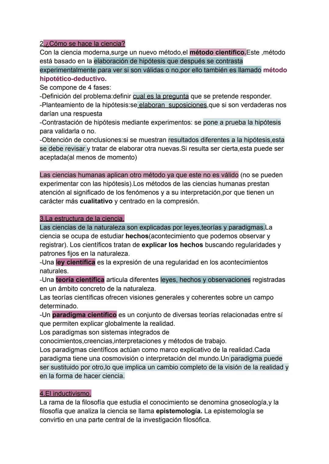 1.¿Qué es la ciencia?
La ciencia y la filosofía son lo mismo hasta el renacimiento,
momento en el que comienza la separación gradual de amba