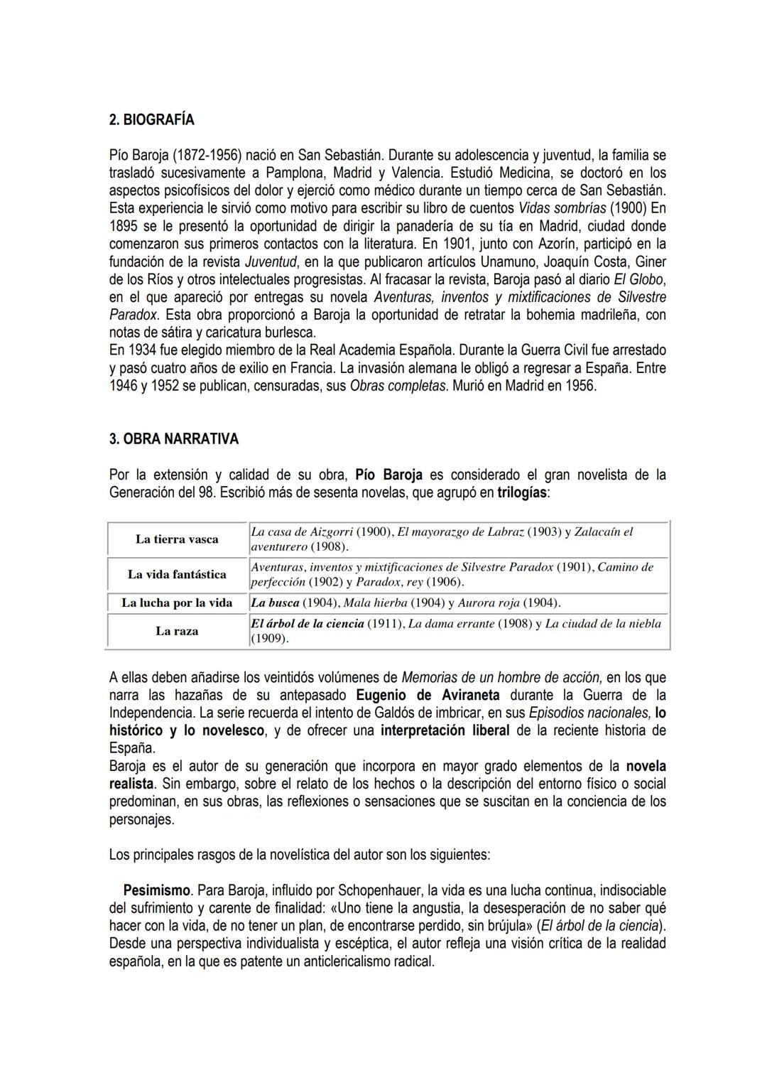 # TEMA 9. LA NARRATIVA DE PÍO BAROJA
RECUERDA:
i.e.s.
Batalla de
CLAVIJO
-Estos apuntes son solo una síntesis teórica de los contenidos q
