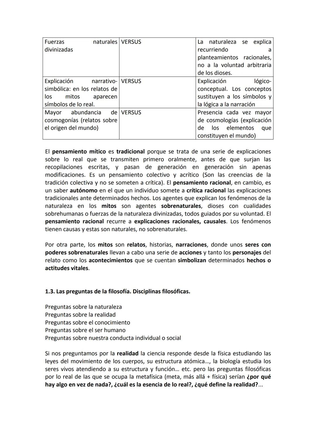 # UNIDAD 1. EL SABER FILOSÓFICO
TEORÍA Y VOCABULARIO
1.1. La filosofía como actitud y disciplina:
Actitud filosófica: analizar cualquier á