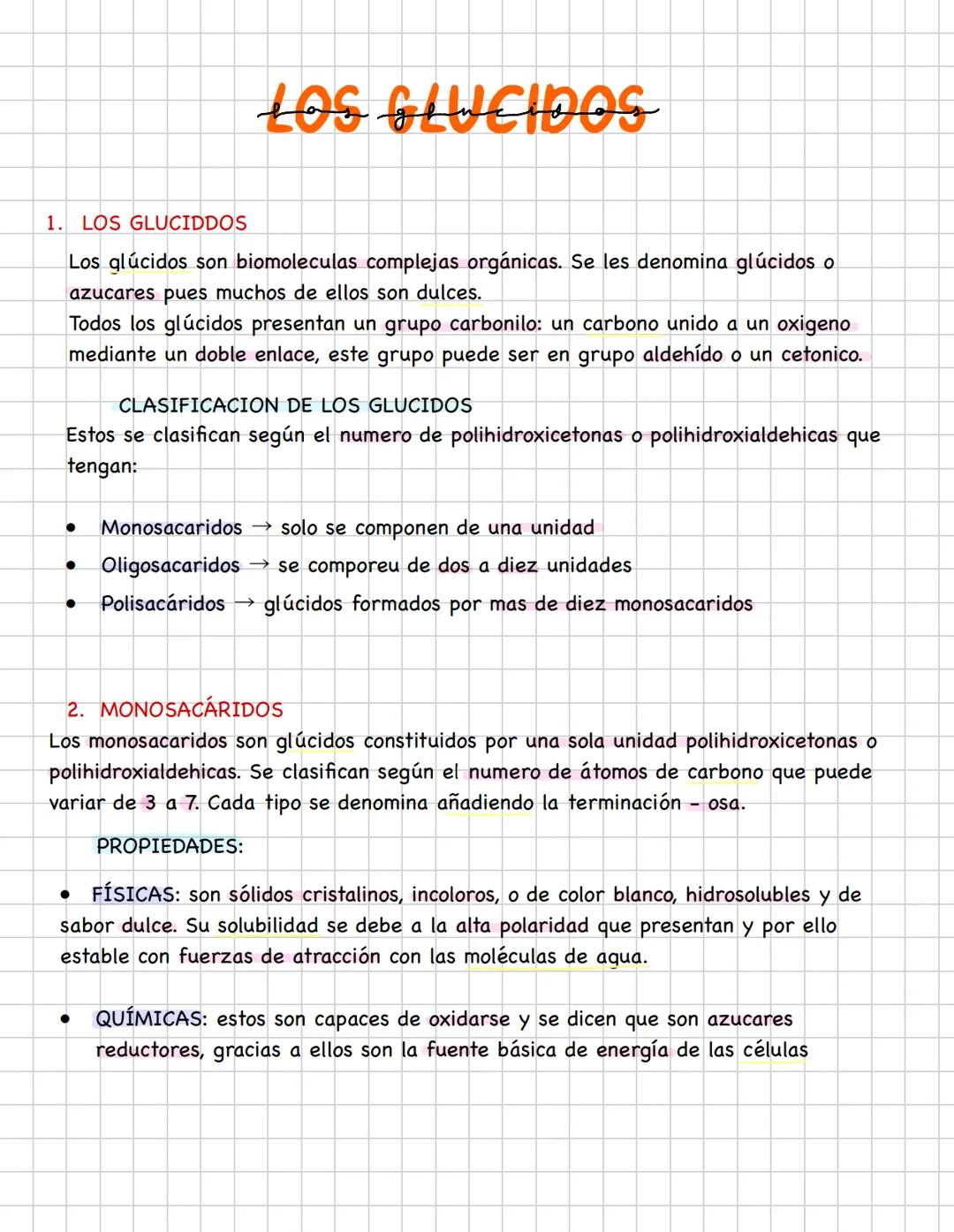 LOS GLÚCIDOS