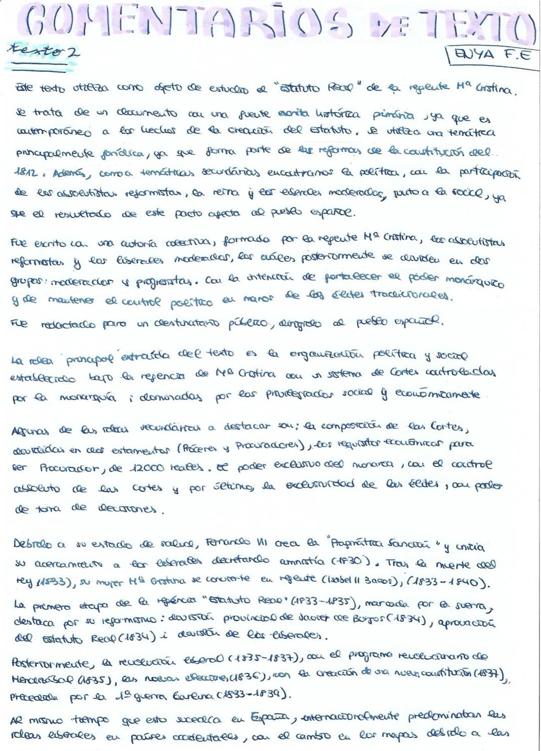 TEMA 2
DOC 1.
IMATGE ABRAÇADA DE BERGARA (1839) *
Pablo Antonio Béjar; pintura realitzada en 1902
DOC 2.
TEXT FRAGMENT ESTATUT REIAL
Art. 1.