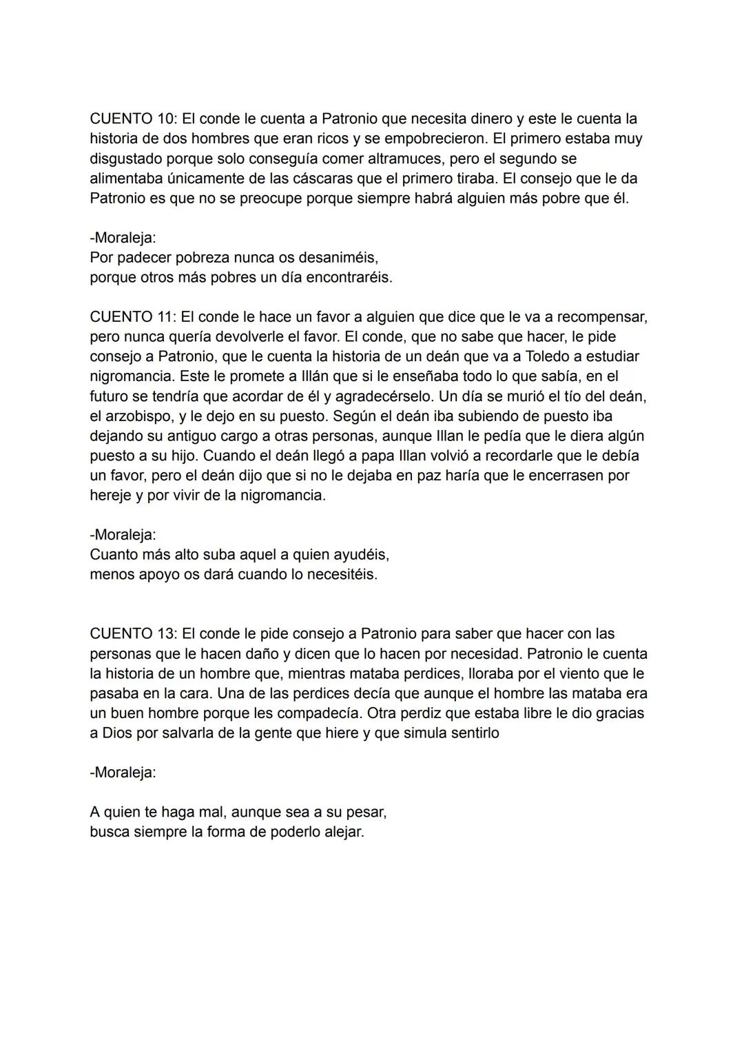 CUENTO 1: Un amigo del conde le ofrece venderle sus tierras y el conde le pide
consejo a Patronio. Este le cuenta la historia de un ministro