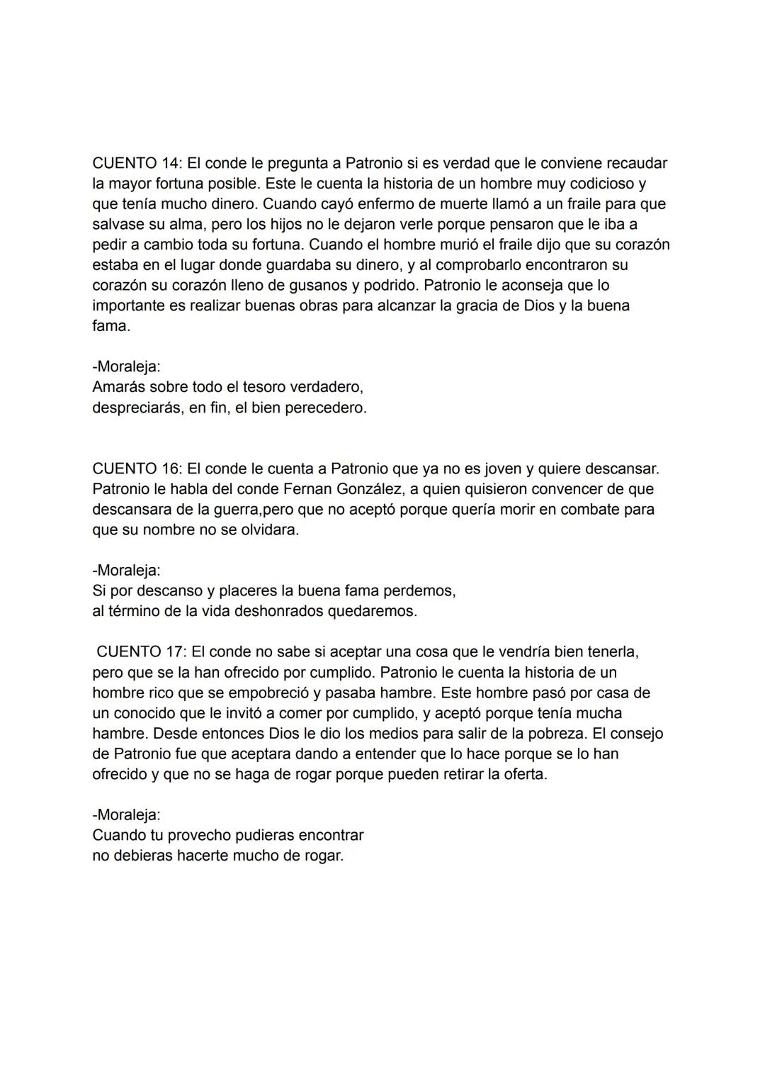 CUENTO 1: Un amigo del conde le ofrece venderle sus tierras y el conde le pide
consejo a Patronio. Este le cuenta la historia de un ministro