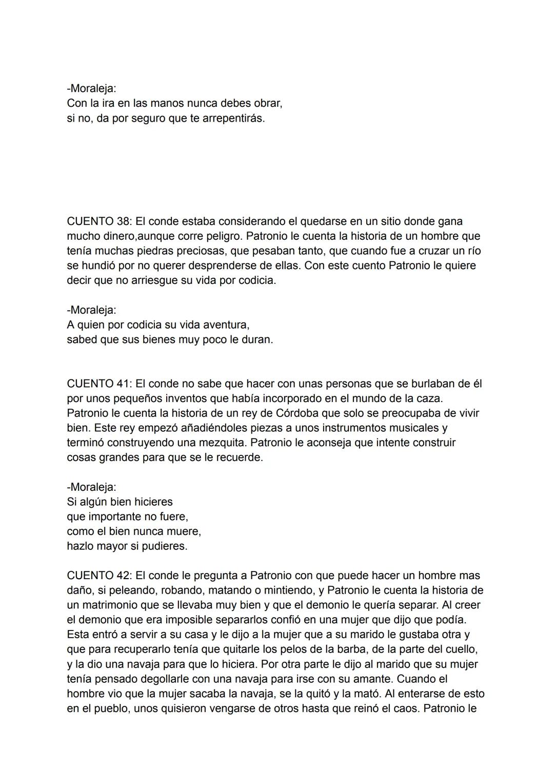 CUENTO 1: Un amigo del conde le ofrece venderle sus tierras y el conde le pide
consejo a Patronio. Este le cuenta la historia de un ministro