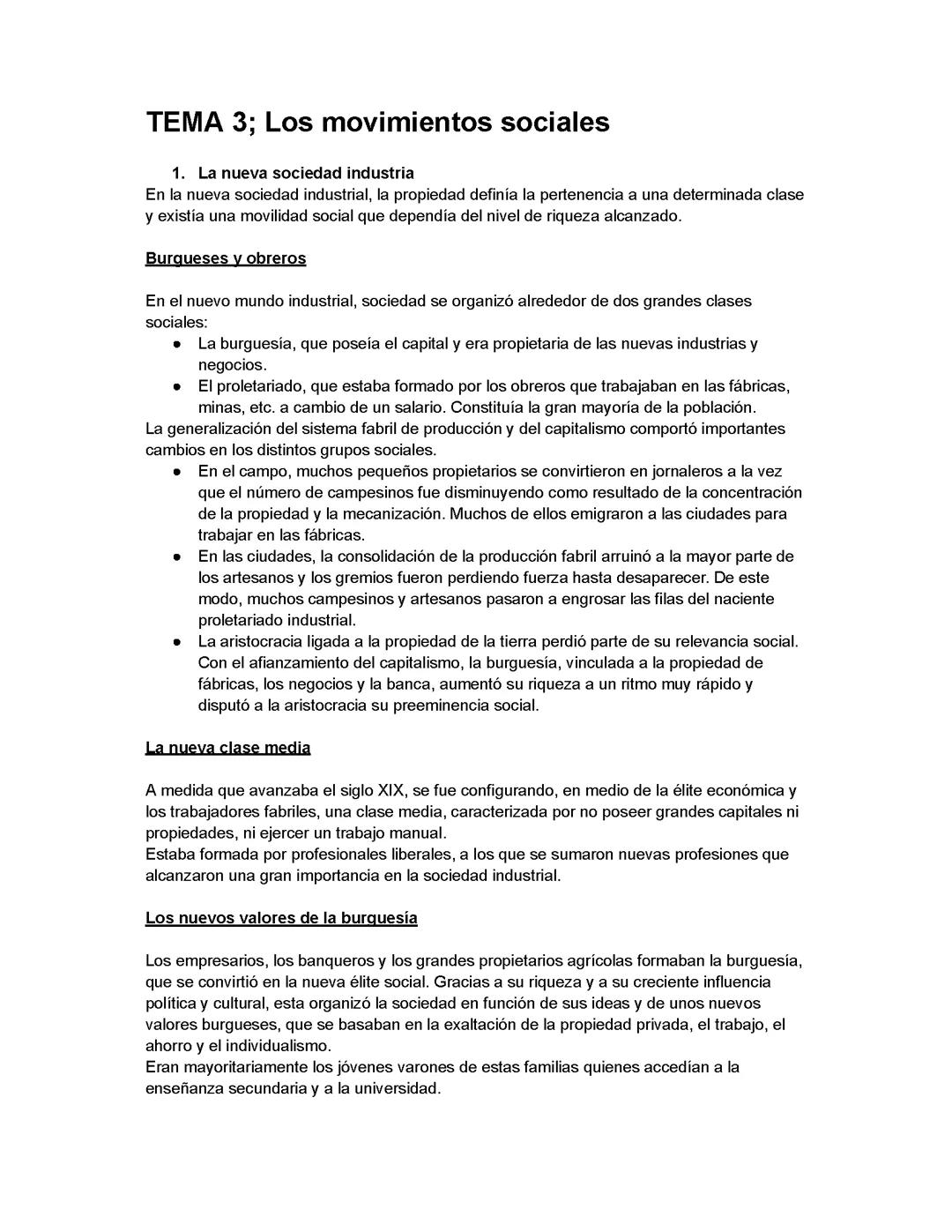 Los movimentos sociales