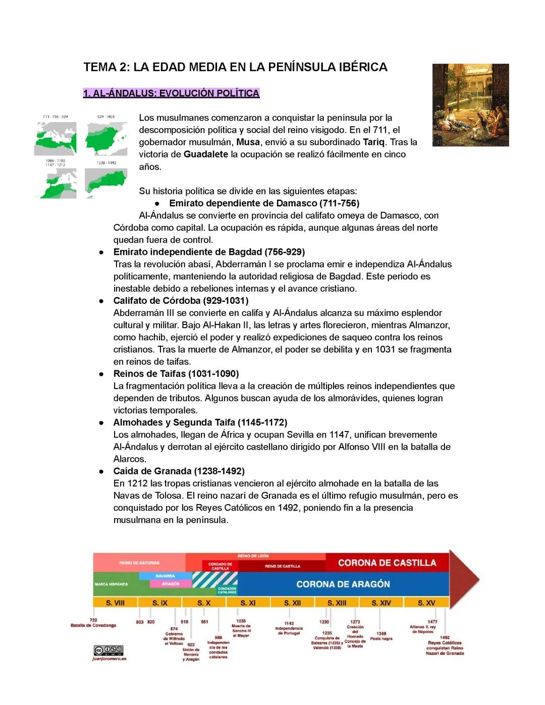 TEMA 2: LA EDAD MEDIA EN LA PENÍNSULA IBÉRICA