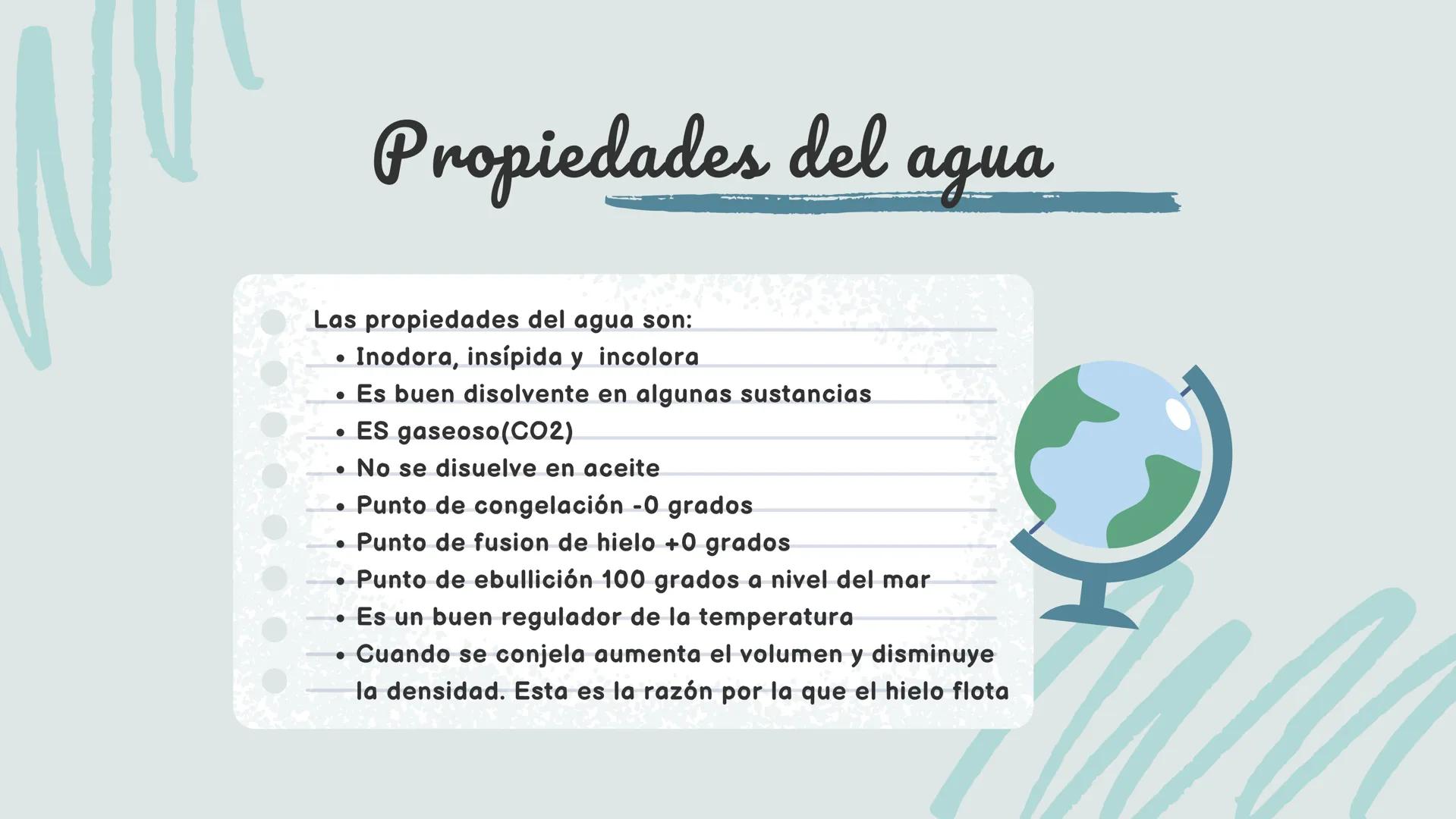 # La
hidrosfera # ¿Qué es la hidrosfera?
Es la capa de la Tierra que contiene agua en diferentes
estados y lugares. Cubre aproximadamente