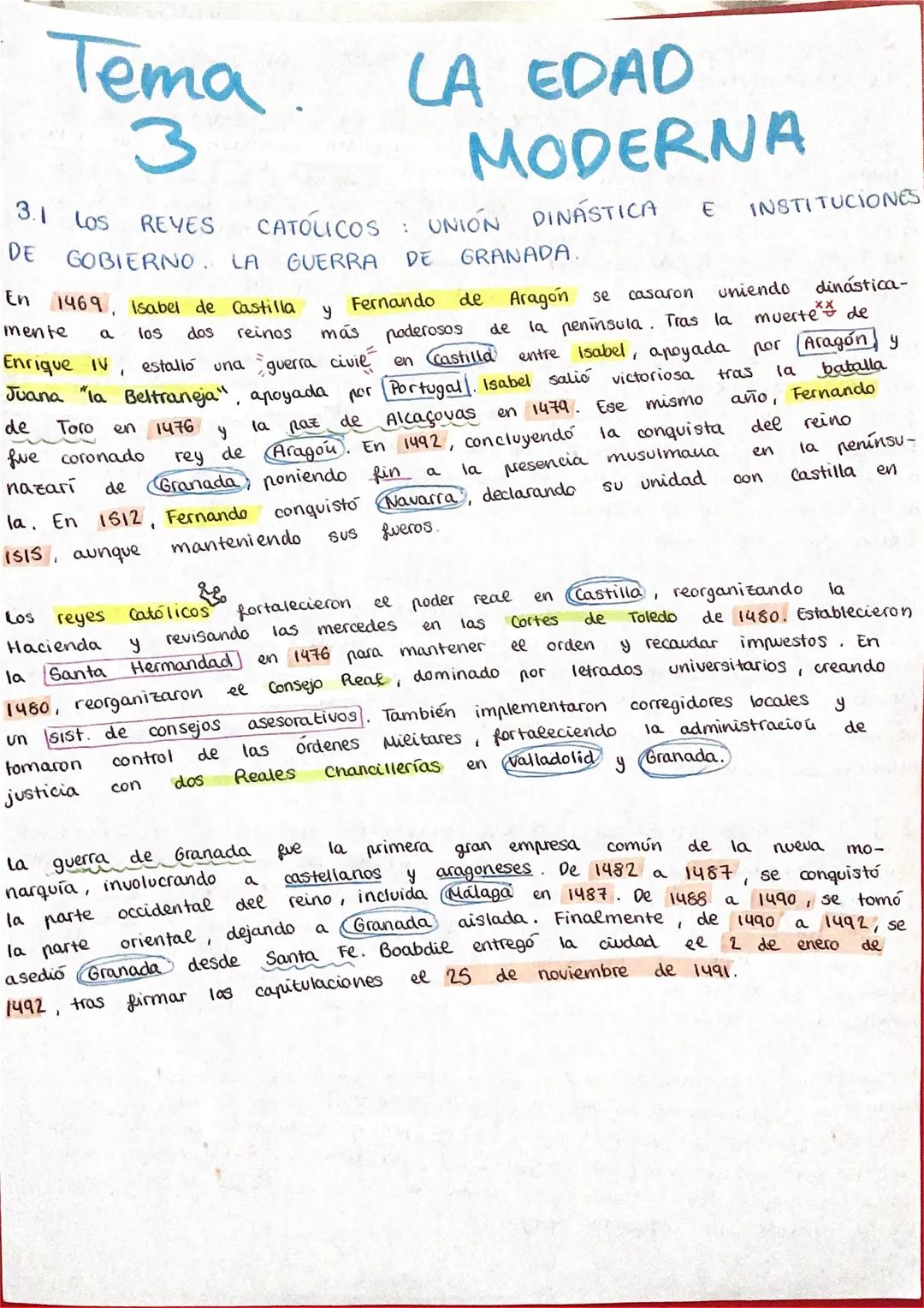 Tema
3
LA EDAD
MODERNA
3.1 Los
REYES
DE GOBIERNO. LA GUERRA DE GRANADA.
CATÓLICOS: UNIÓN DINASTICA
E
y
a
los das
reinos
de
poderosos
estalló