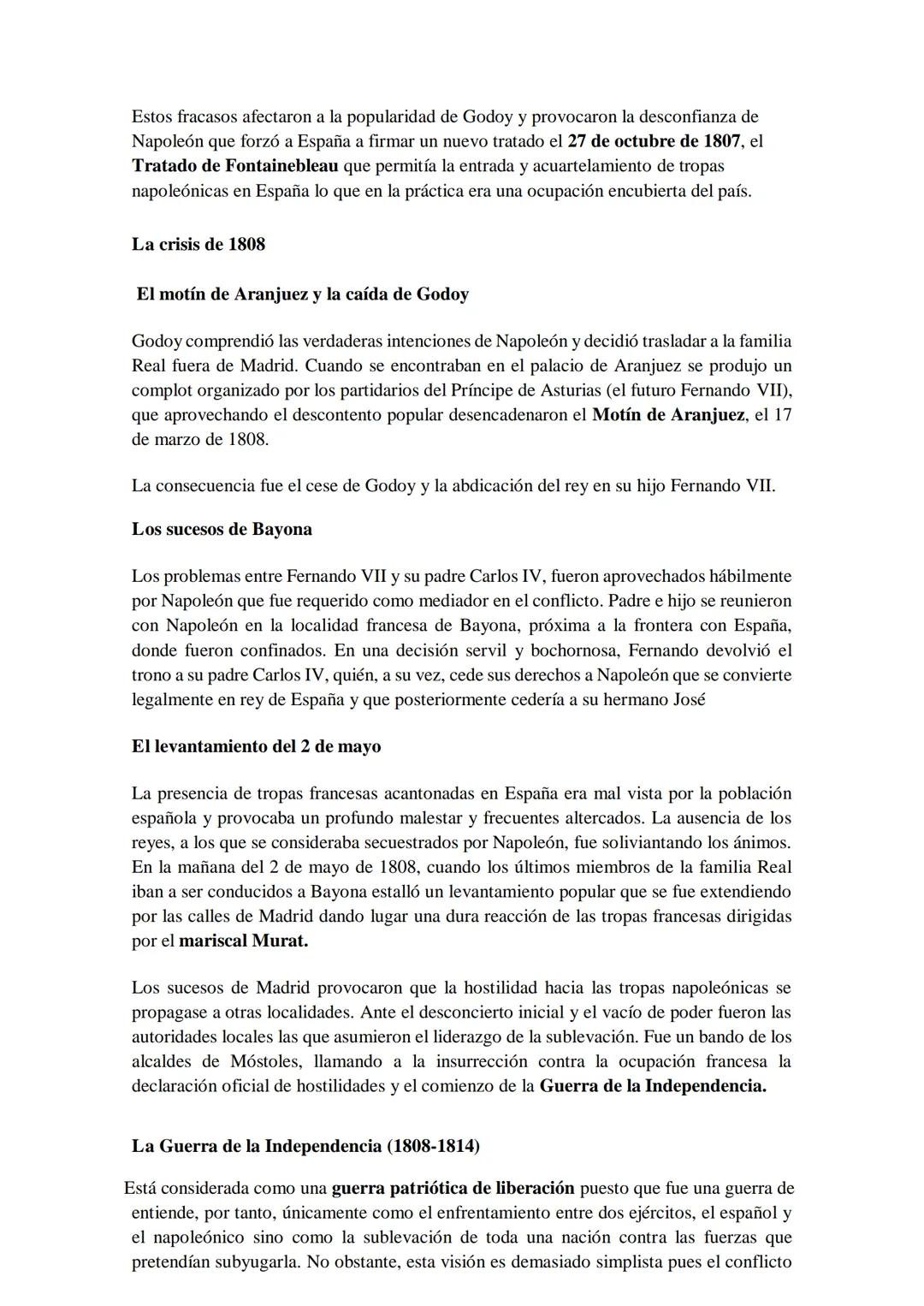 # CRISIS DEL ANTIGUO RÉGIMEN (1788-1833). LIBERALISMO FRENTE A
ABSOLUTISMO.
La Guerra de la Independencia: antecedentes y causas. Bandos en