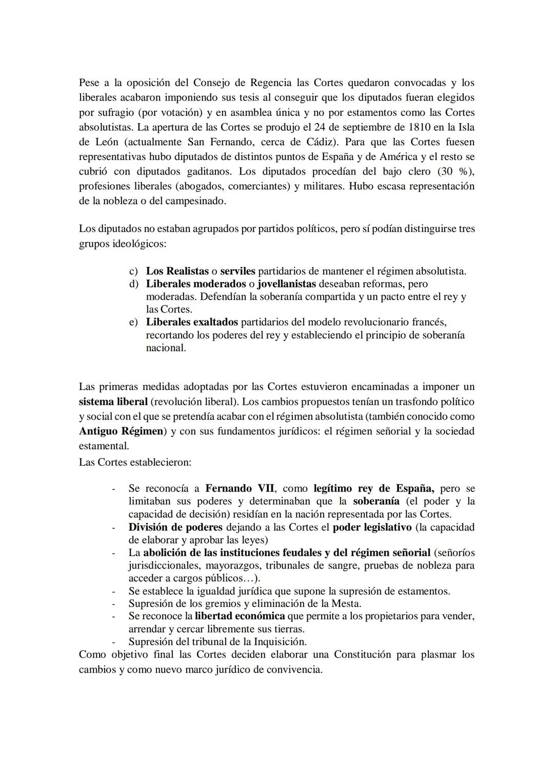 # CRISIS DEL ANTIGUO RÉGIMEN (1788-1833). LIBERALISMO FRENTE A
ABSOLUTISMO.
La Guerra de la Independencia: antecedentes y causas. Bandos en