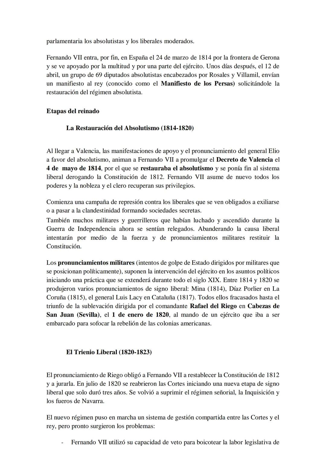 # CRISIS DEL ANTIGUO RÉGIMEN (1788-1833). LIBERALISMO FRENTE A
ABSOLUTISMO.
La Guerra de la Independencia: antecedentes y causas. Bandos en