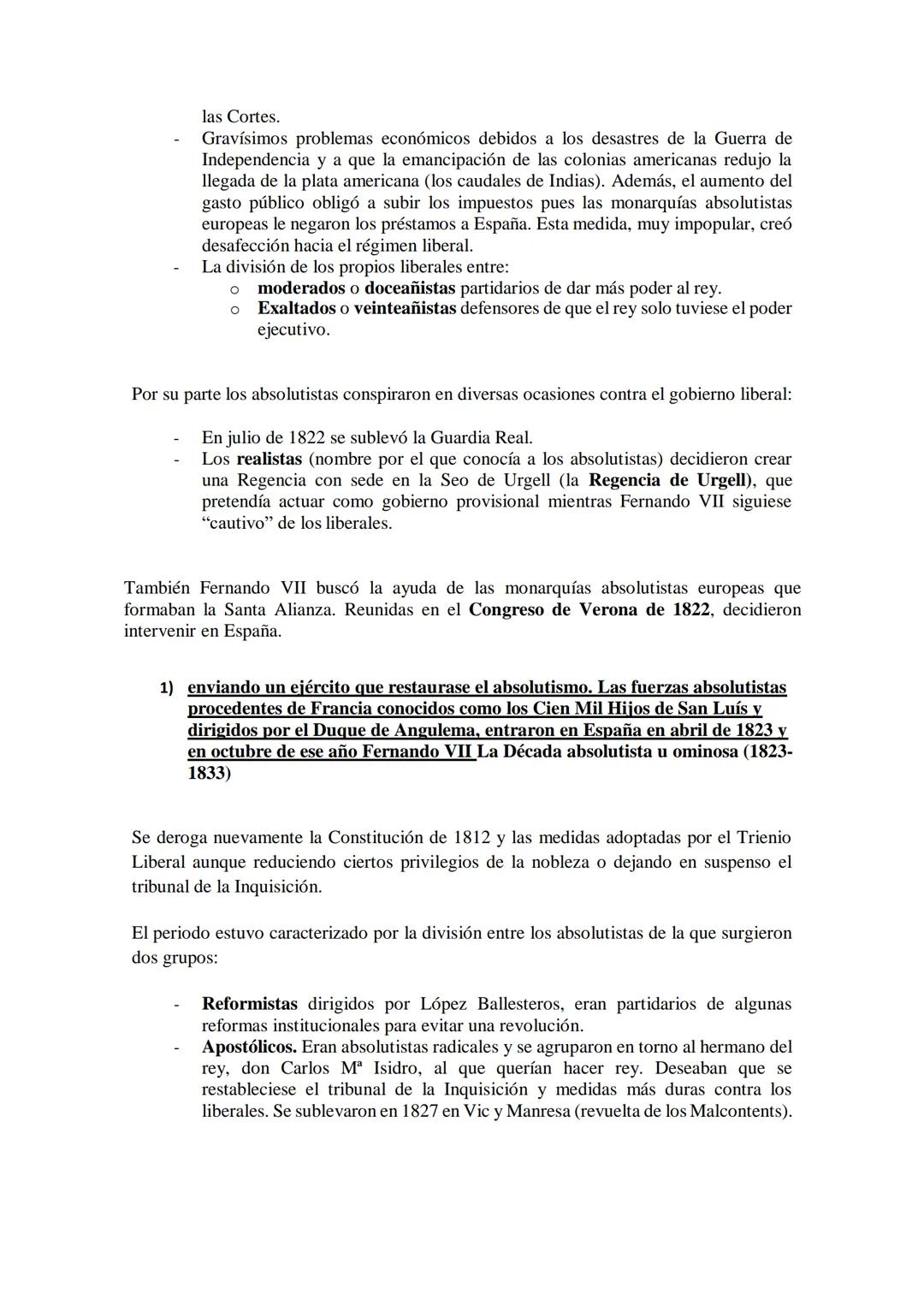 # CRISIS DEL ANTIGUO RÉGIMEN (1788-1833). LIBERALISMO FRENTE A
ABSOLUTISMO.
La Guerra de la Independencia: antecedentes y causas. Bandos en