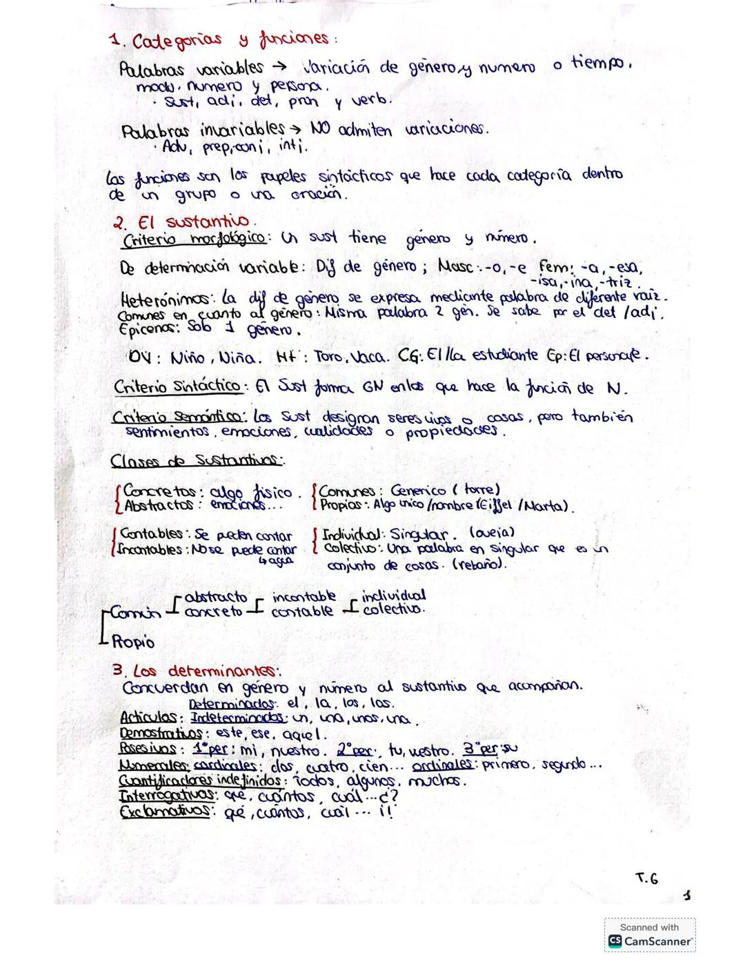 Tema 6: Clases de palabras Oxford 1°Bachillerato