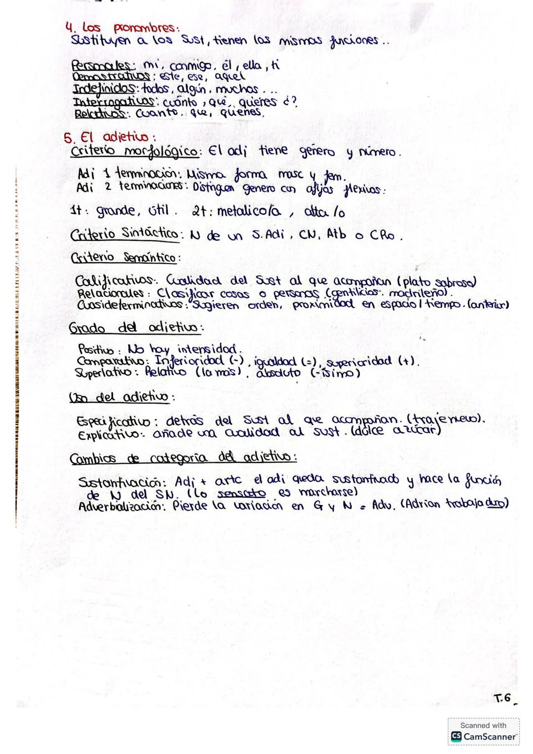 1. Categorias y funciones:
Palabras variables → variación de generoy numero o tiempo..
modu, numero y persona.
Sust, adi, det, pron y verb.
