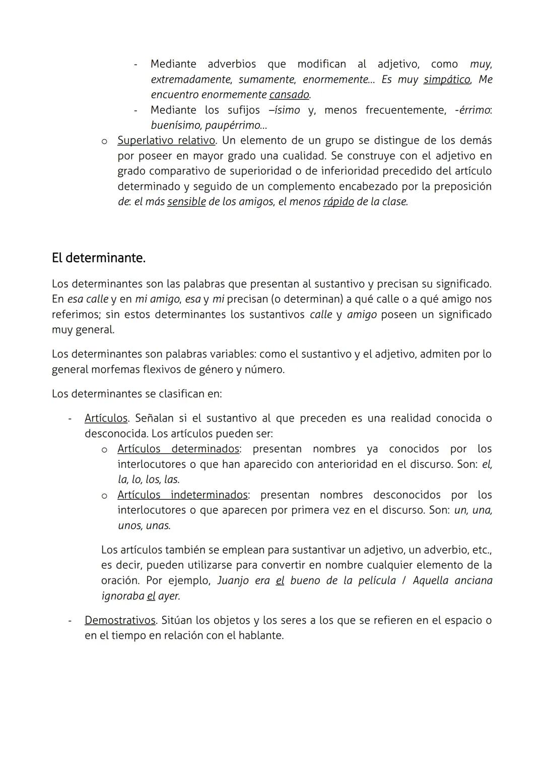 # LAS CATEGORÍAS GRAMATICALES
El sustantivo
Los sustantivos (también llamados nombres) son palabras con las que designamos y
clasificamos