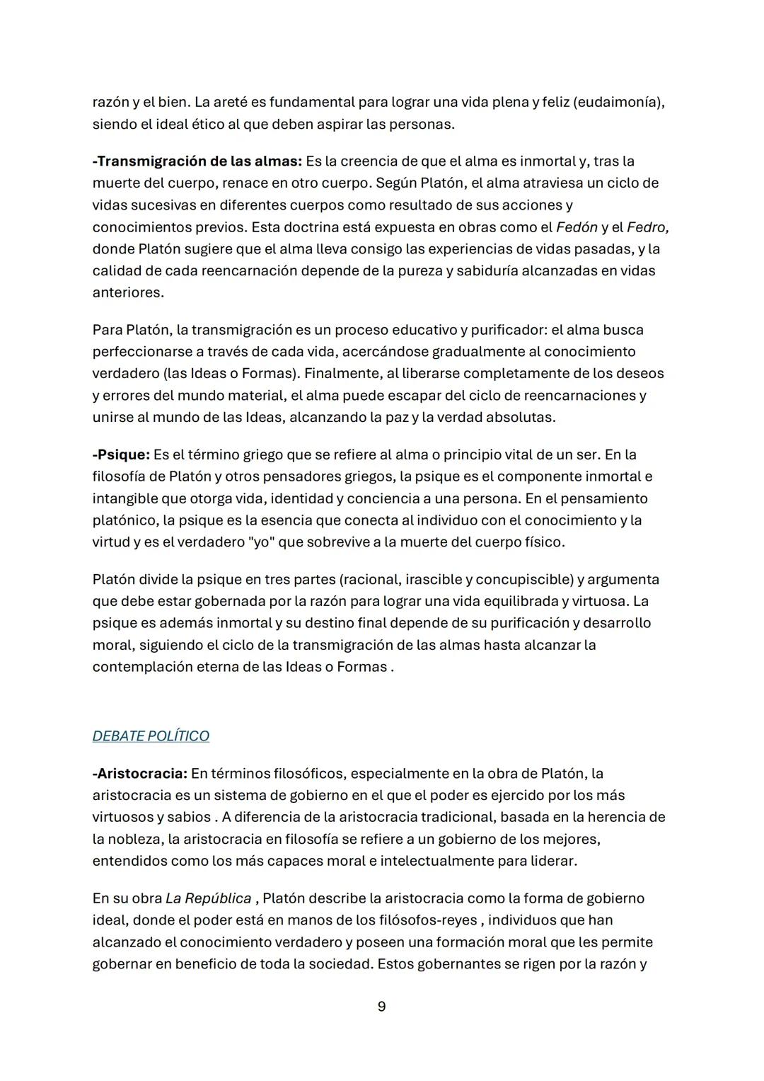 FILOSOFÍA: Vocabulario Tema 1
-Arjé/Arche: Elemento primordial del que está compuesta y/o del que deriva toda la
realidad material. Fue uti