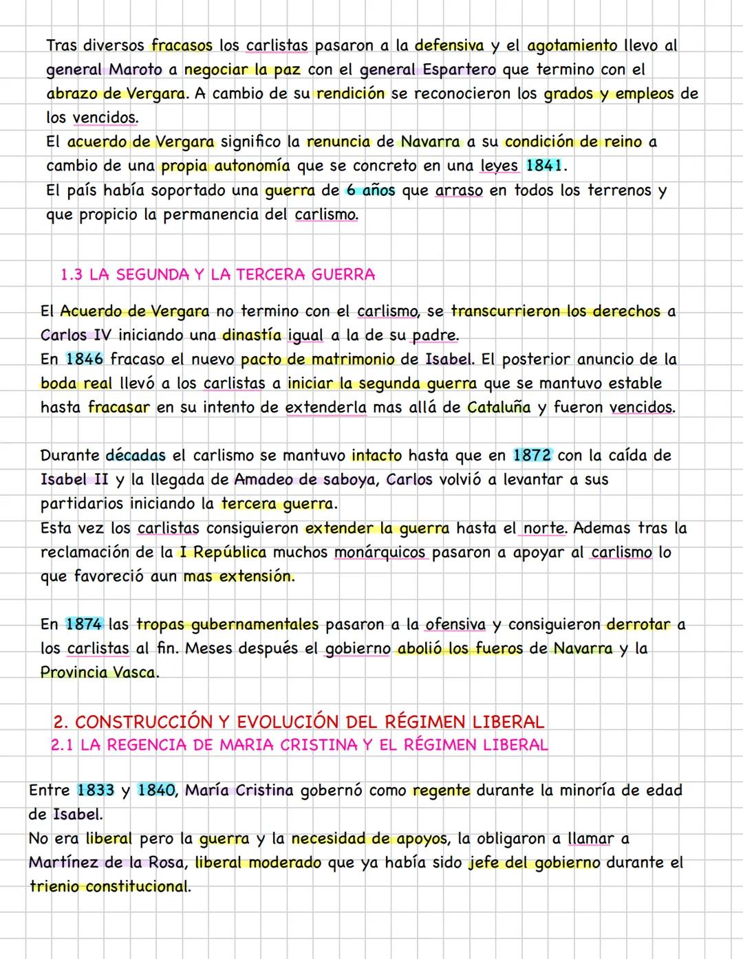 La construcción y consolidación
del estado Libera
1. LA OPOSICIÓN AL LIBERALISMO: CARLISMO Y GUERRA CIVIL
1.1 CARACTERÍSTICAS DEL CARLISMO.