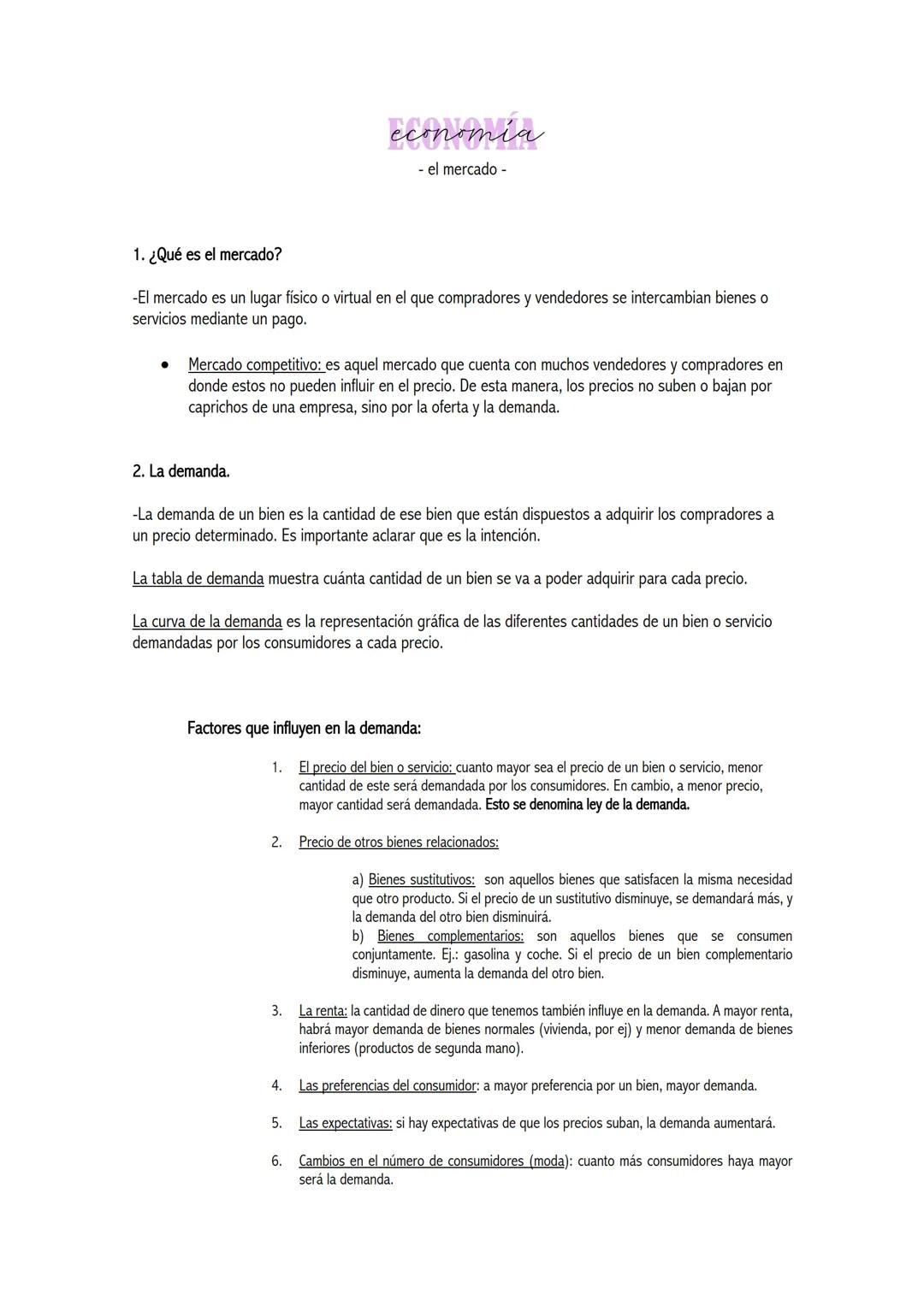 # economía
- el mercado -
1. ¿Qué es el mercado?
-El mercado es un lugar físico o virtual en el que compradores y vendedores se intercamb