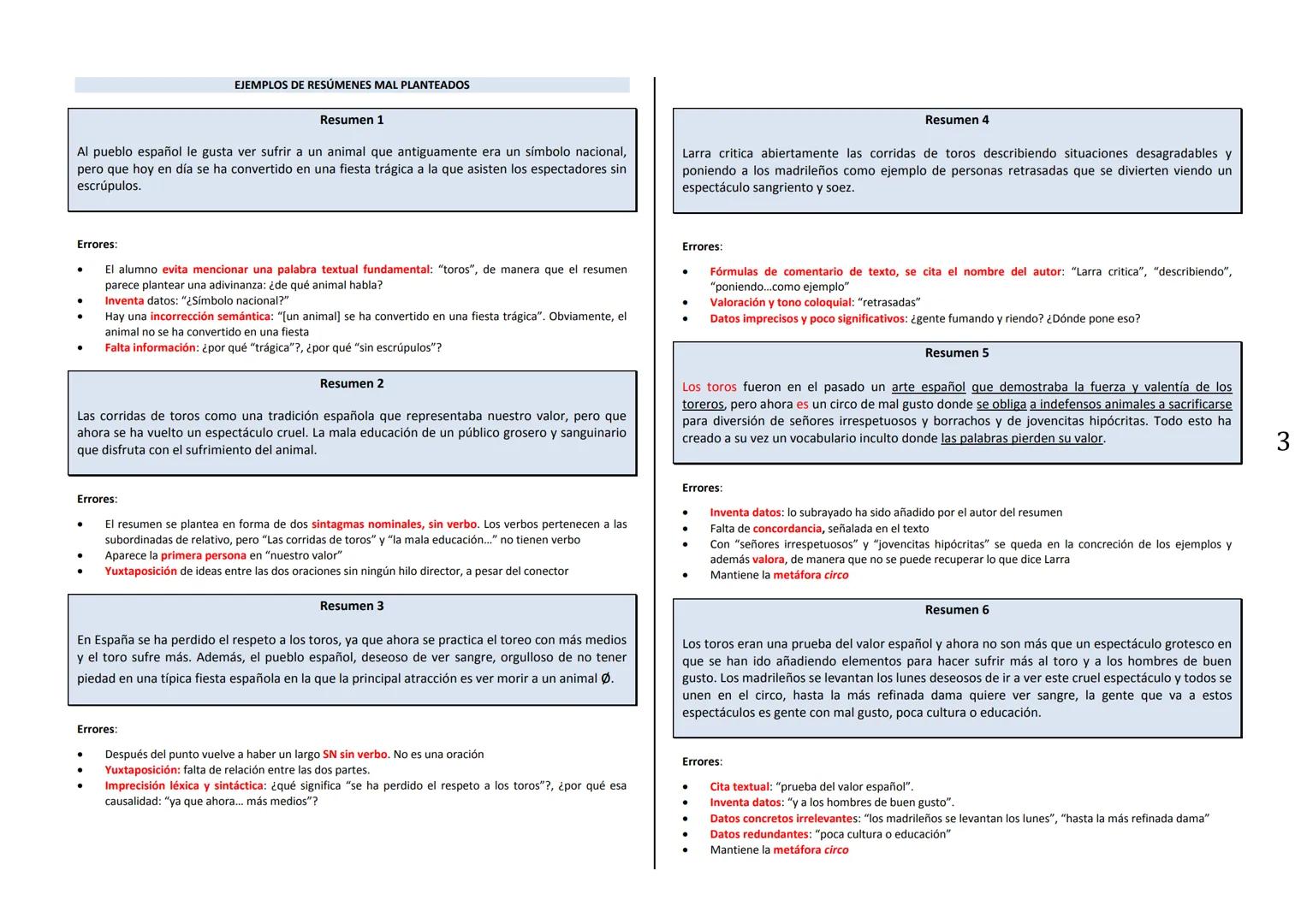 PRÁCTICA DEL RESUMEN
FASE 1 → LECTURA COMPRENSIVA Y SUBRAYADO
Se leerá el texto cuantas veces sea preciso para su comprensión. Se tendrá en