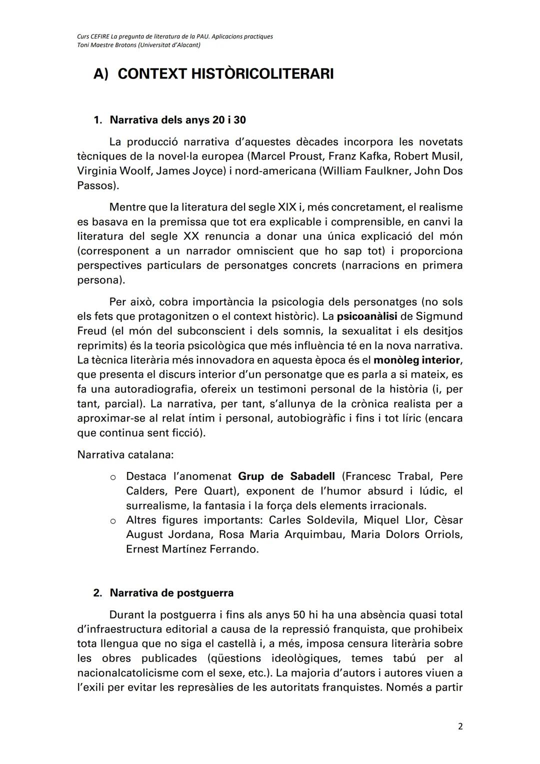 Curs CEFIRE La pregunta de literatura de la PAU. Aplicacions practiques
Toni Maestre Brotons (Universitat d'Alacant)
Mercè Rodoreda, La plaç