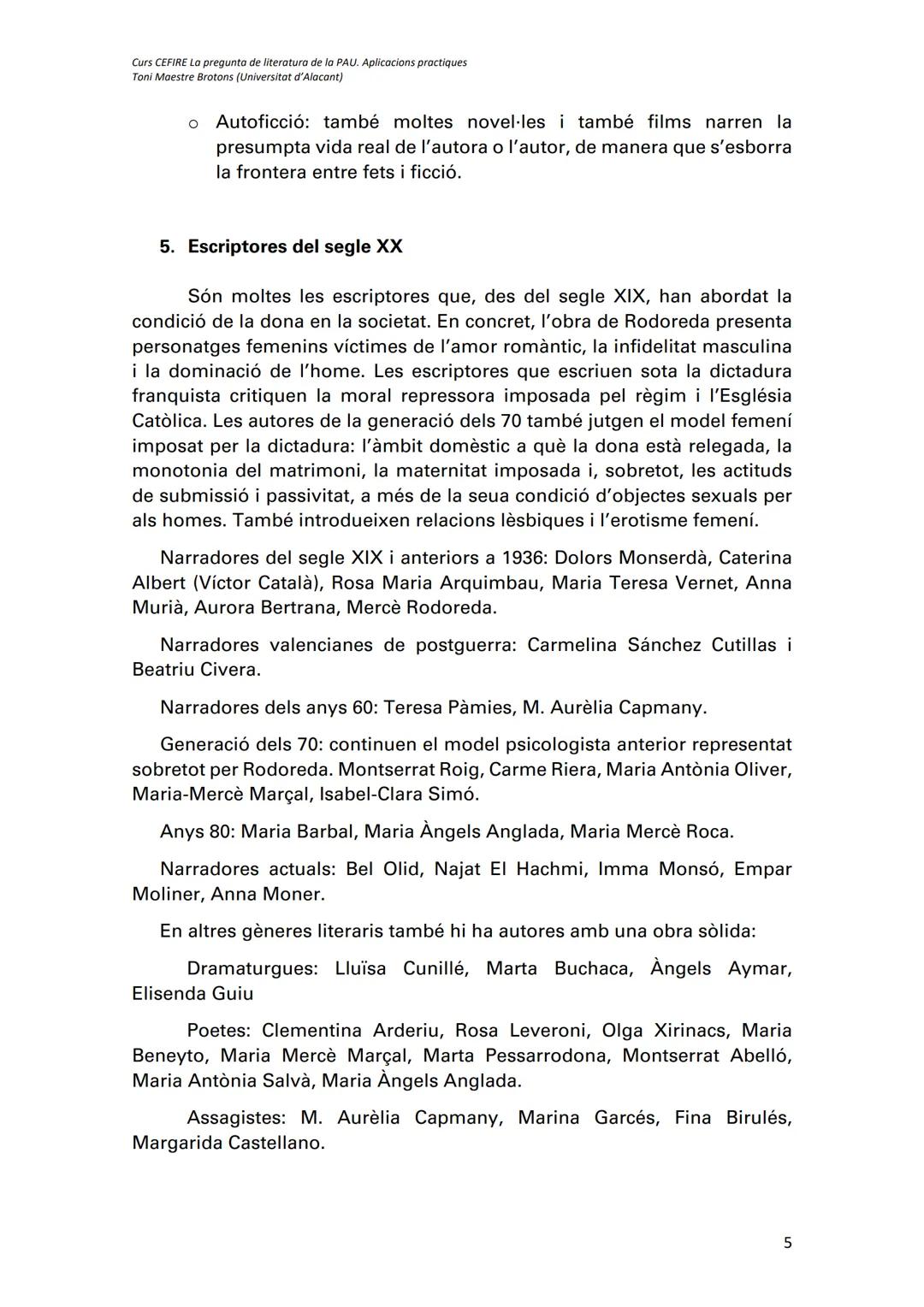 Curs CEFIRE La pregunta de literatura de la PAU. Aplicacions practiques
Toni Maestre Brotons (Universitat d'Alacant)
Mercè Rodoreda, La plaç