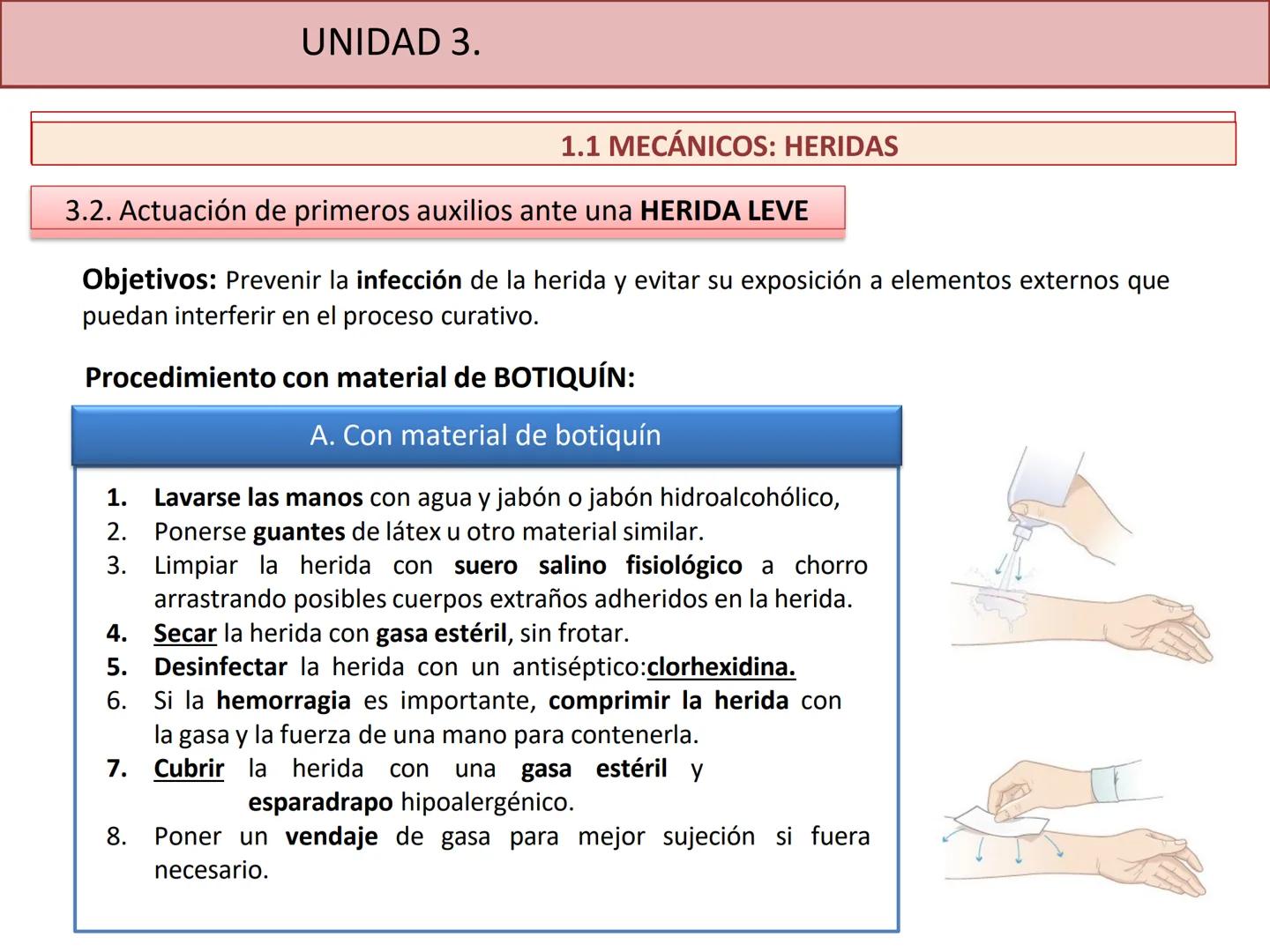 # UNIDAD 3.
LESIONES,
PATOLOGÍAS Y
TRAUMATISMOSOS UNIDAD 3.
Esquema de la unidad.
AGENTES FÍSICOS QUE CAUSAN ACCIDENTES
Mecánicos
1. He