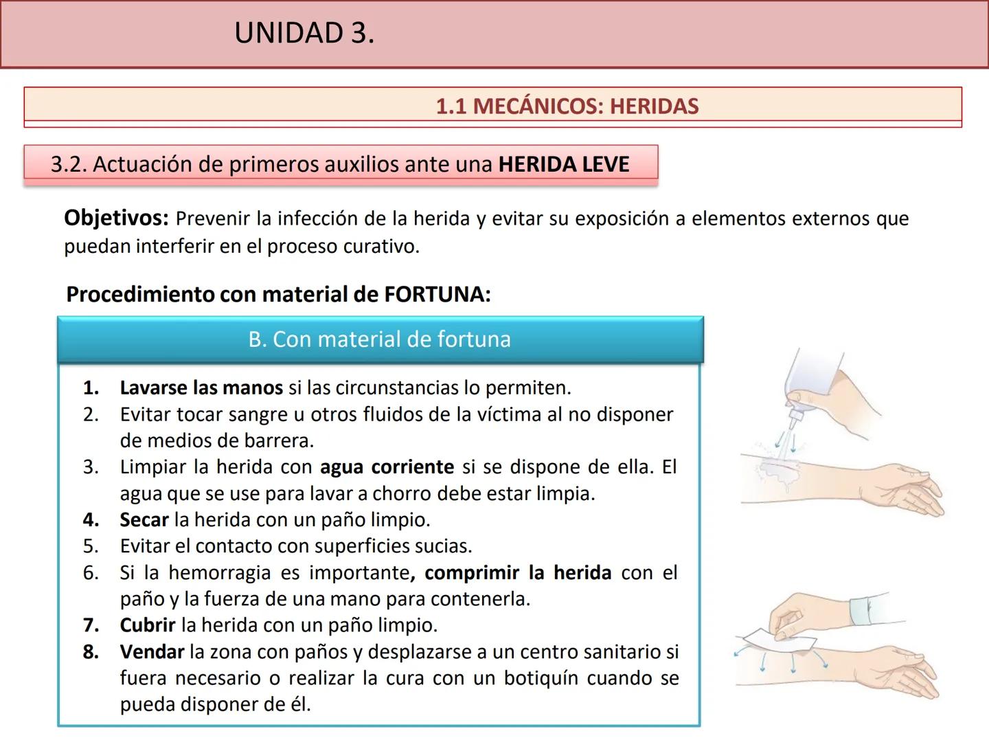 # UNIDAD 3.
LESIONES,
PATOLOGÍAS Y
TRAUMATISMOSOS UNIDAD 3.
Esquema de la unidad.
AGENTES FÍSICOS QUE CAUSAN ACCIDENTES
Mecánicos
1. He