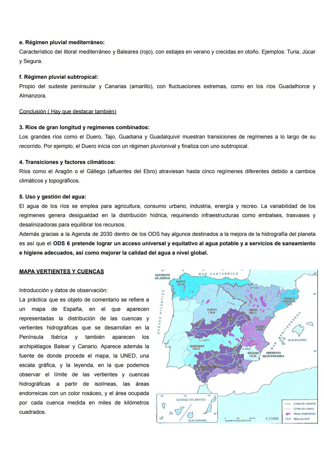 MAPAS HIDROGRAFÍA
MAPA REGIMENES FLUVIALES
Introducción y datos de observación:
La práctica que es objeto de comentario se refiere a un
mapa