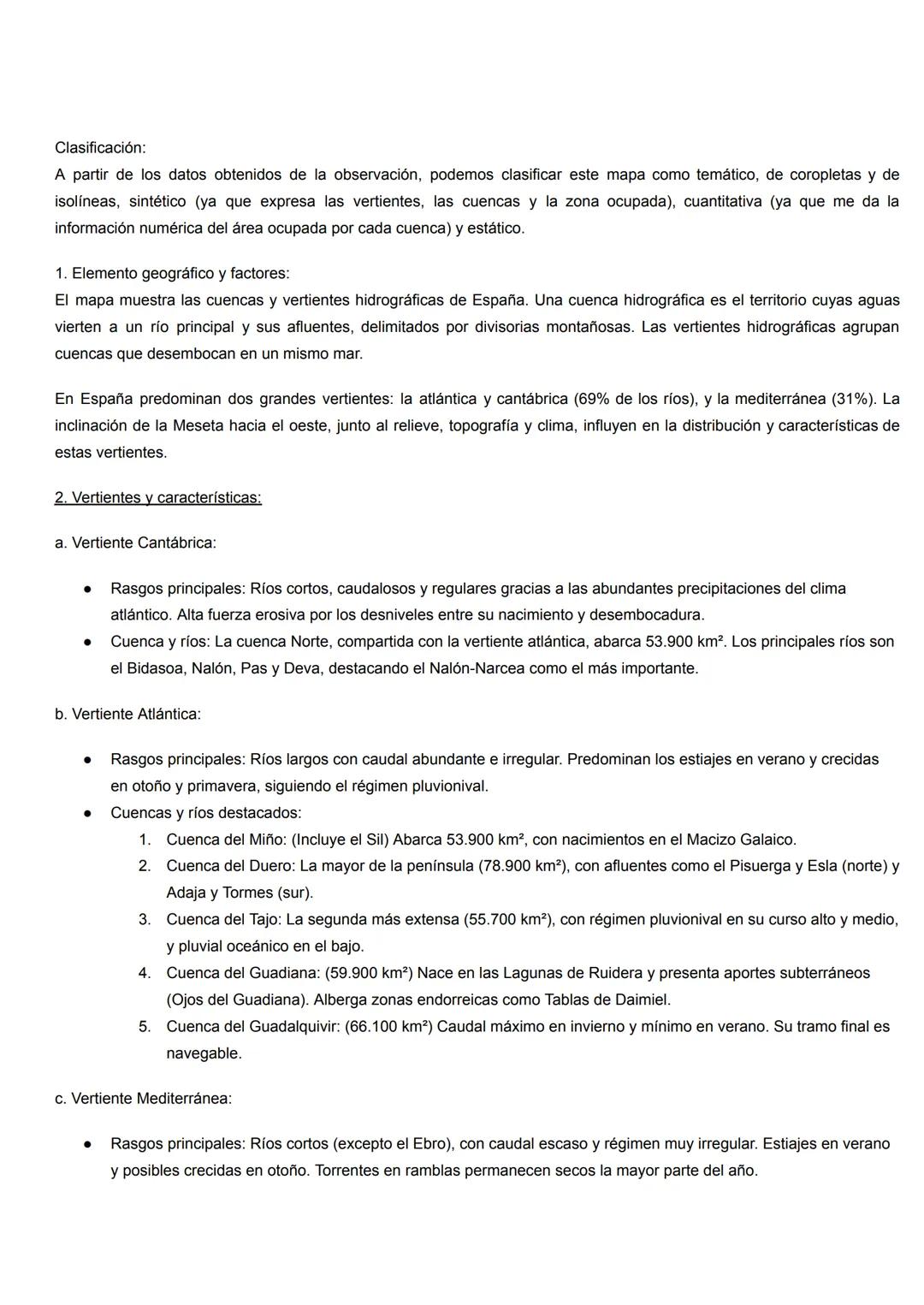 MAPAS HIDROGRAFÍA
MAPA REGIMENES FLUVIALES
Introducción y datos de observación:
La práctica que es objeto de comentario se refiere a un
mapa