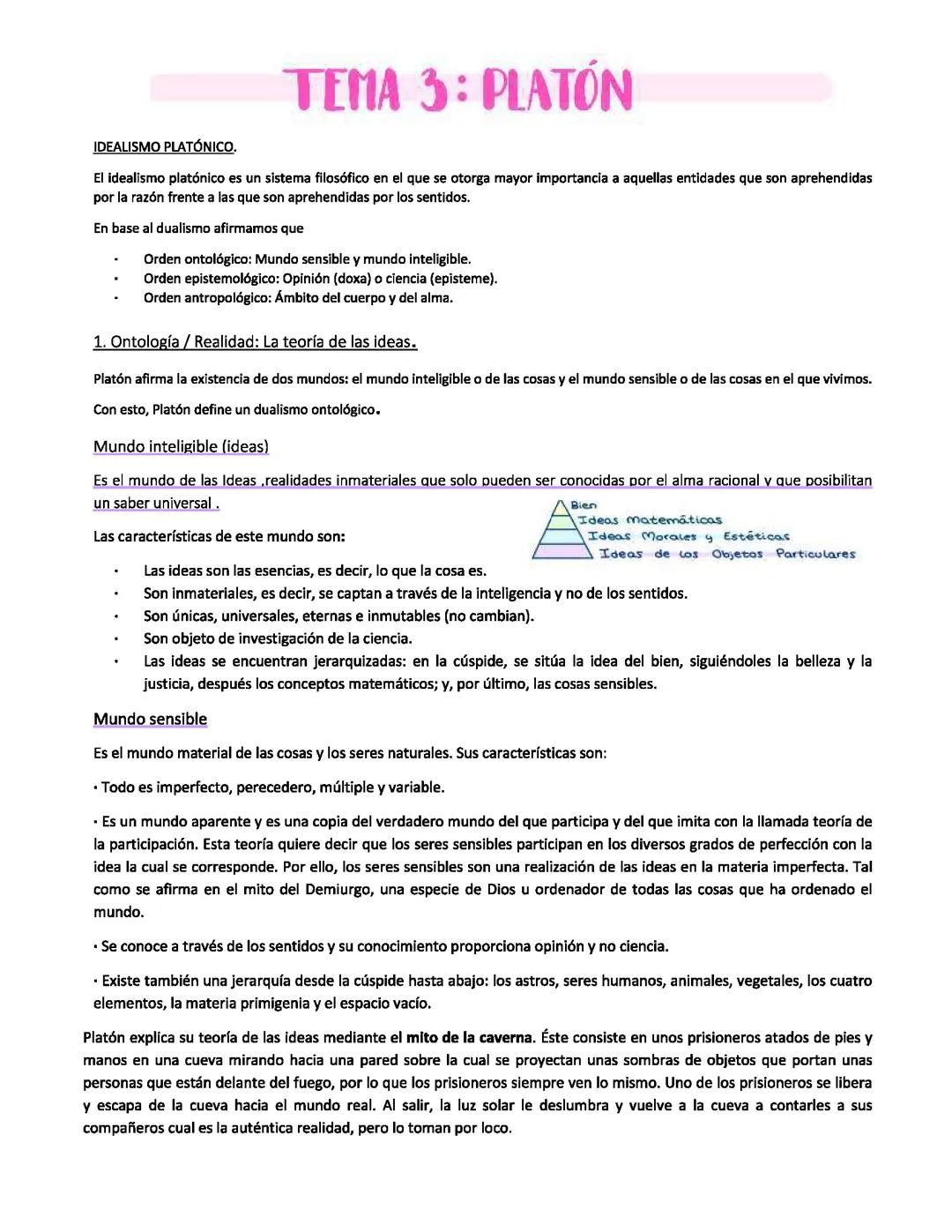 APUNTES DE PLATÓN PAU