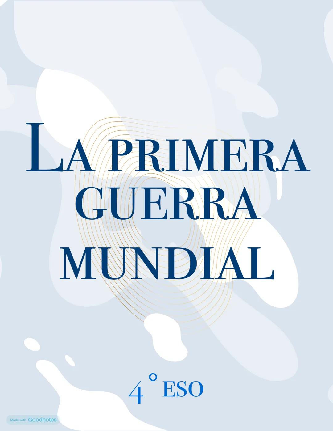 LA PRIMERA
GUERRA
MUNDIAL
Made with Goodnotes
4 ESO a
1ª guerra mundial
Punto 1
Causas
Tensiones coloniales:
Alemania enfrentó a Francia luc