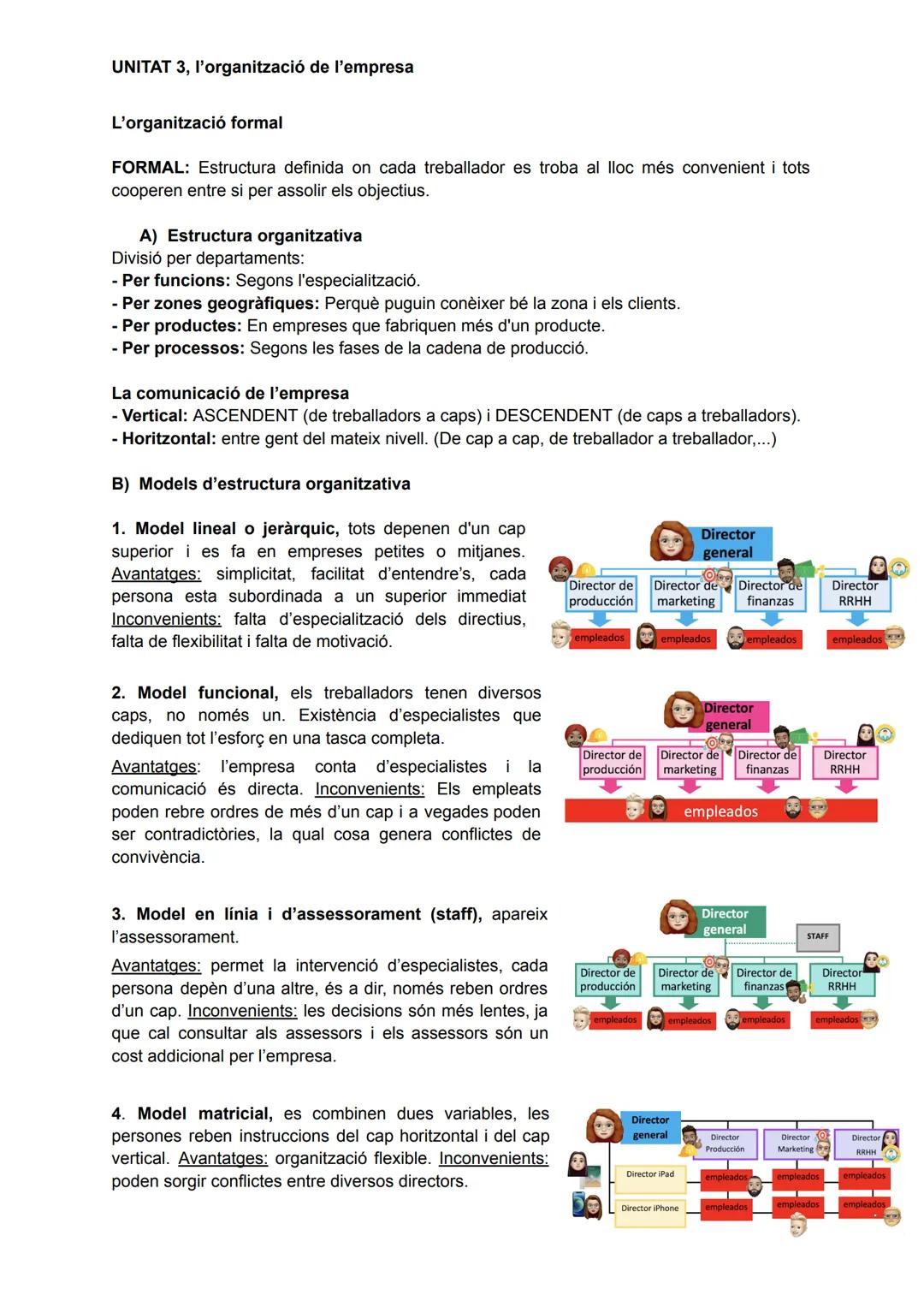 # UNITAT 3, l'organització de l'empresa
S'anomena procés administratiu el conjunt de funcions i d'activitats que du a terme
l'administració
